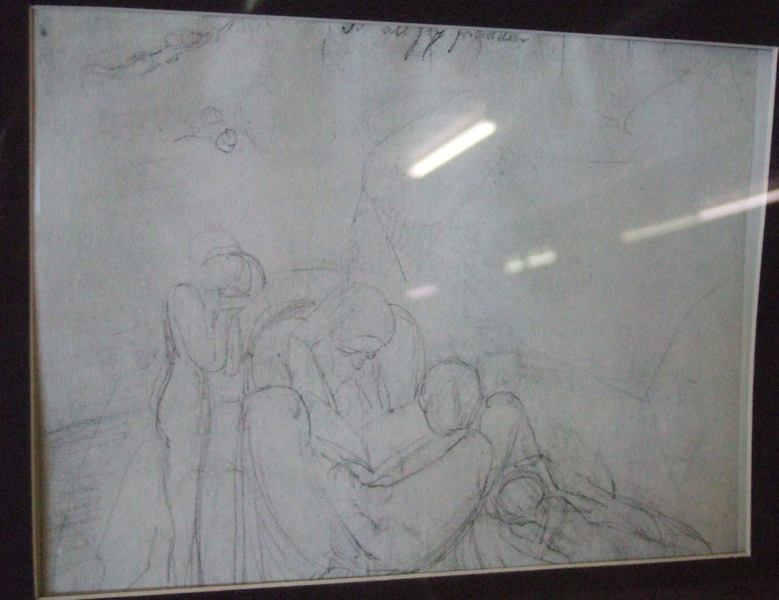 William Blake Unknown Subject Limited Edition Print: Engraving by William Blake. This Limited Edition Print was made in 1927, by Chiswick Press in England. it is number 1021 of 1550. The Art size is 6 1/4" tall and 8 1/2" wide. The Frame is 21 1/2" tall