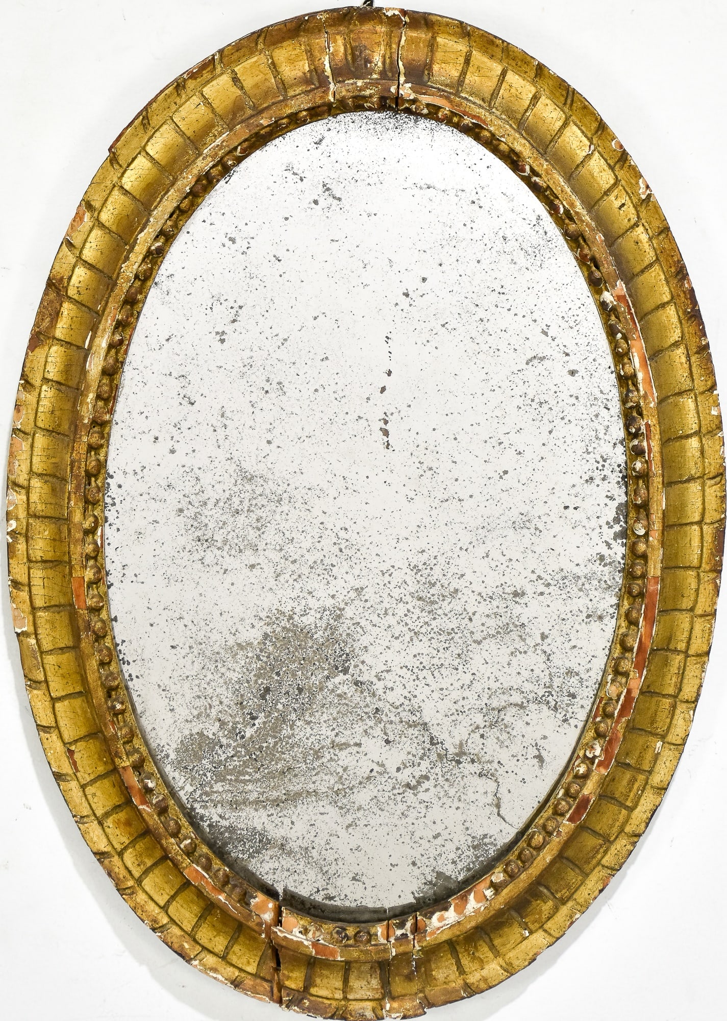 Louis XVI Style Gilt Framed Oval Mirror (1 of 5)