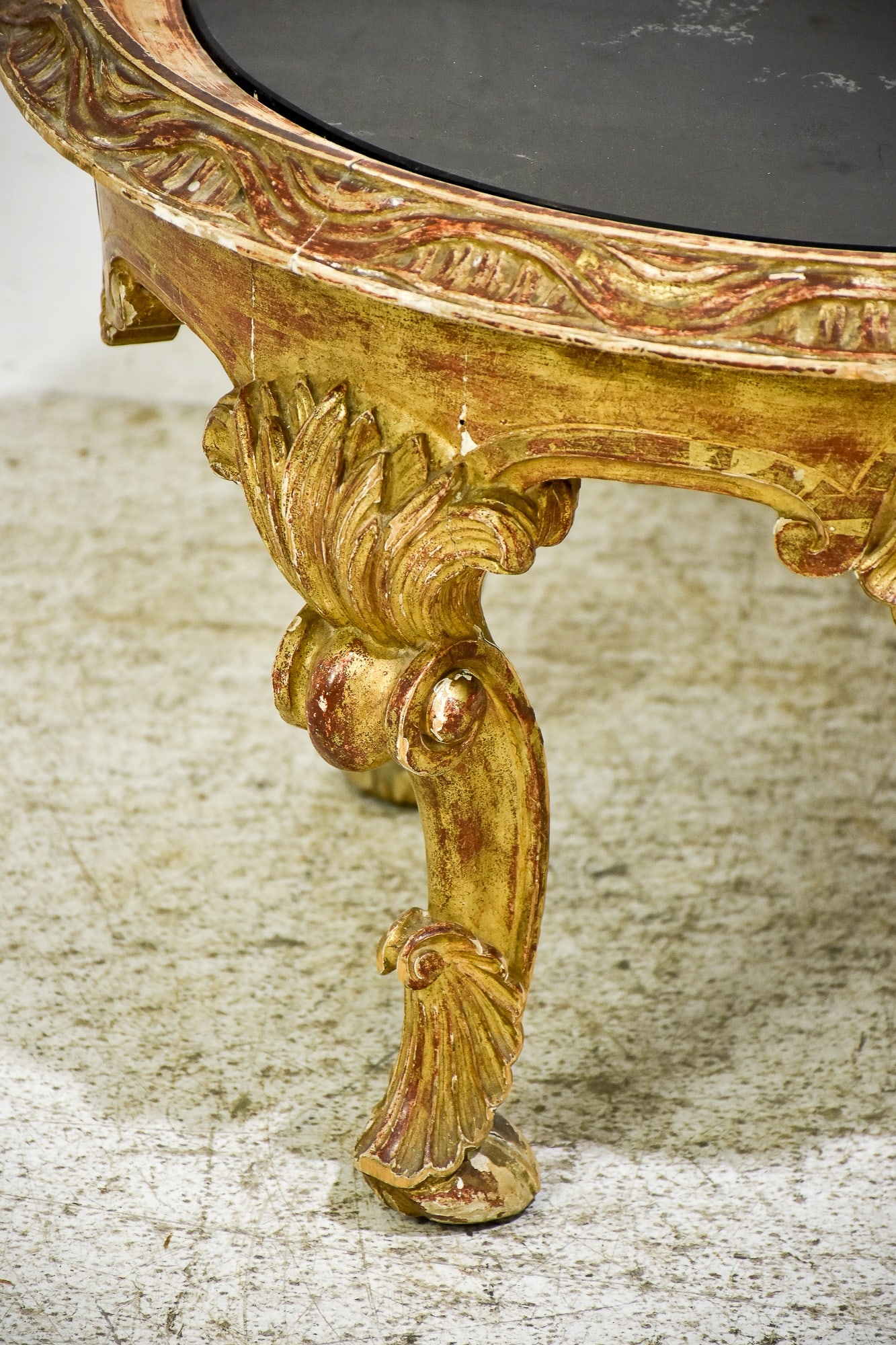 Rococo Style Giltwood and Mirror Top Occaisonal Table (1 of 6)