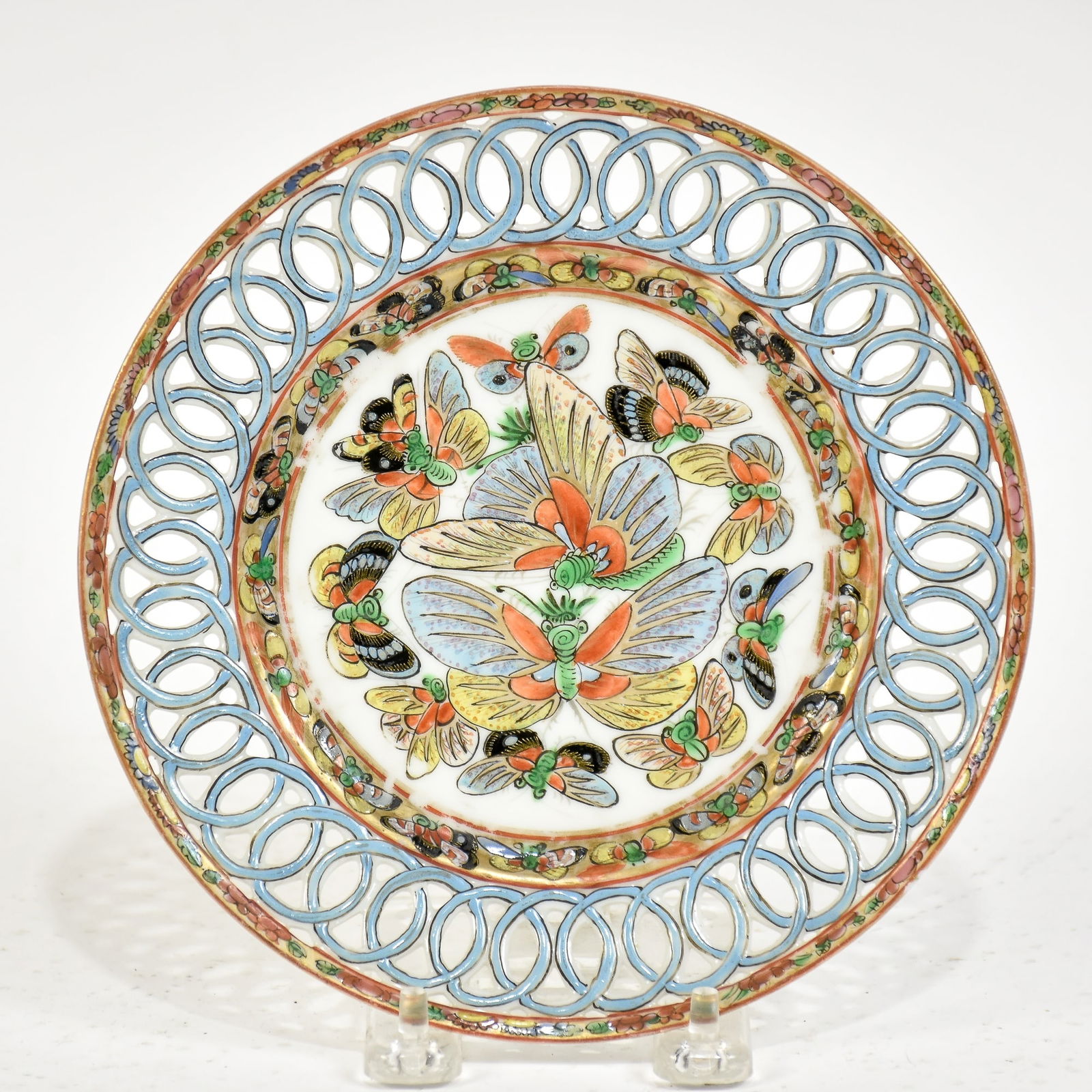 Group of Chinese Export Porcelain Pierced Plates (1 of 9)