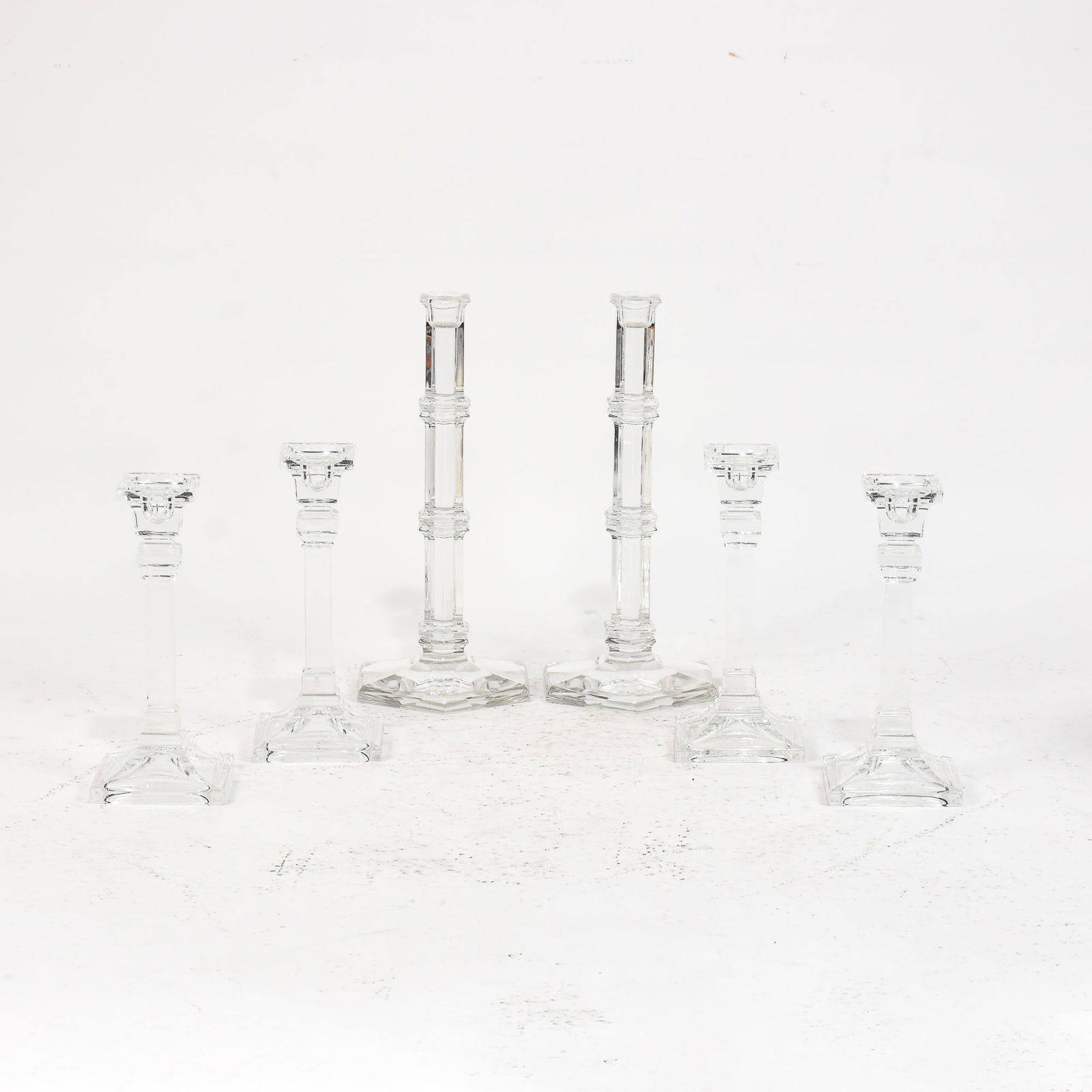 Set of 4 Tiffany & Co. Glass Candlesticks (1 of 9)