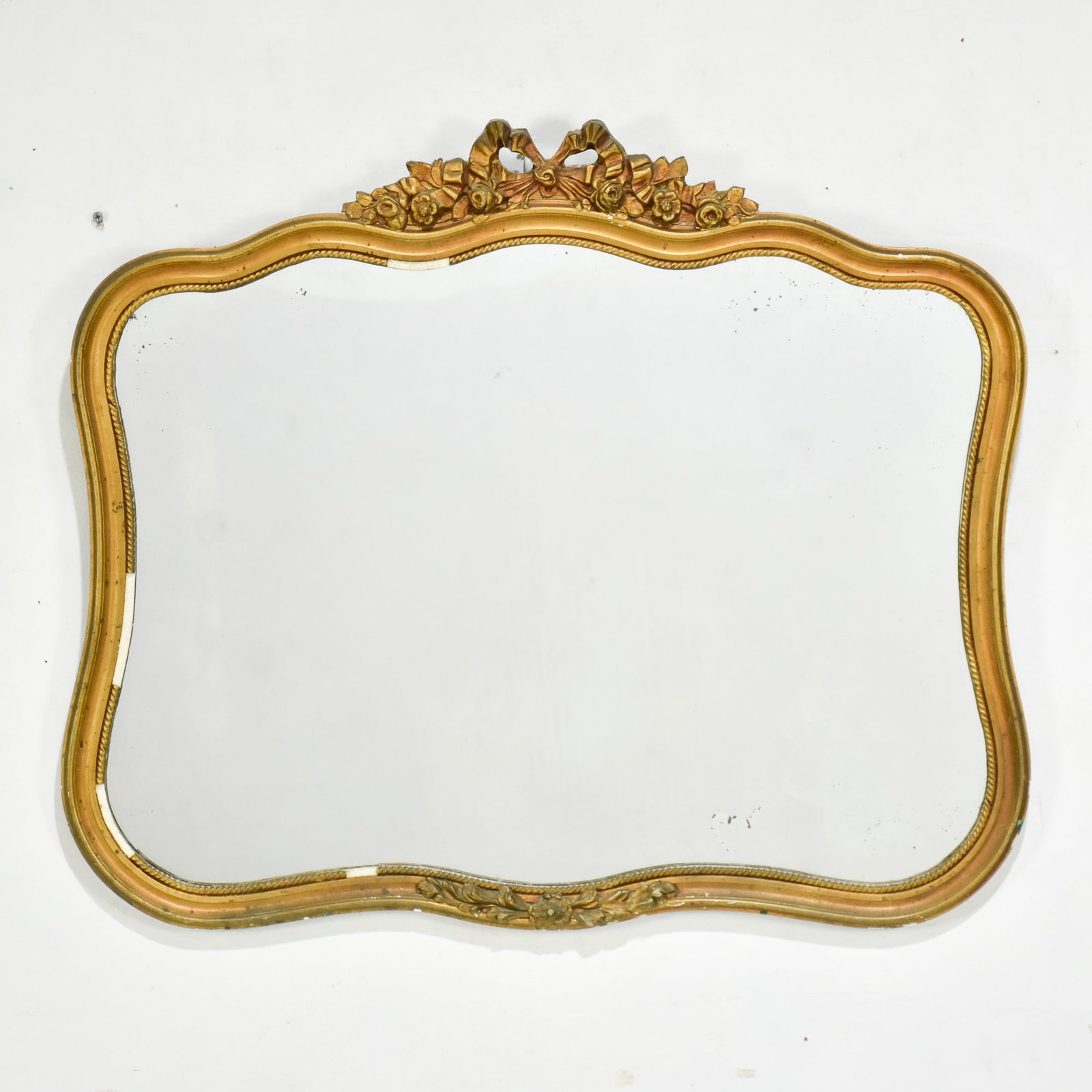 Gilt Framed Mirror: 27" h x 31" w