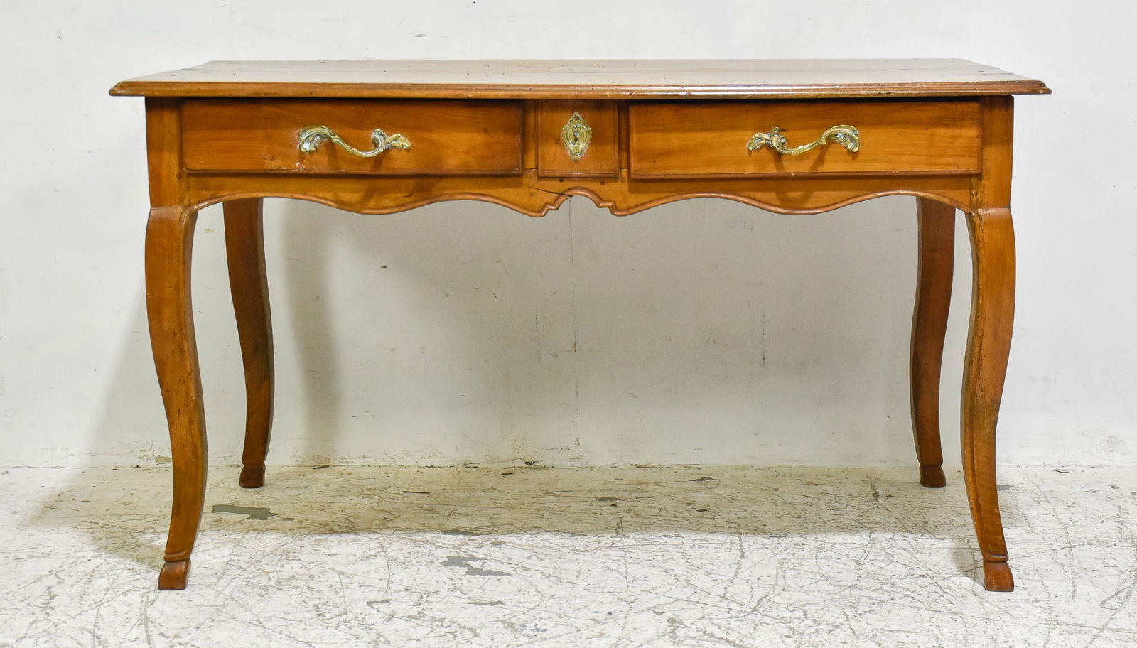 Provincial Louis XV Walnut Writing Table (1 of 7)