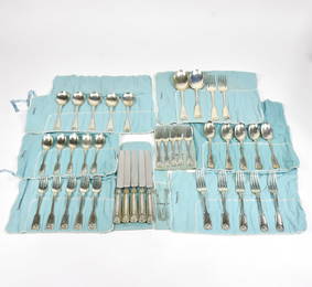 Tiffany & Co. 'Shell and Thread' Sterling Silver Flatware Service for Five