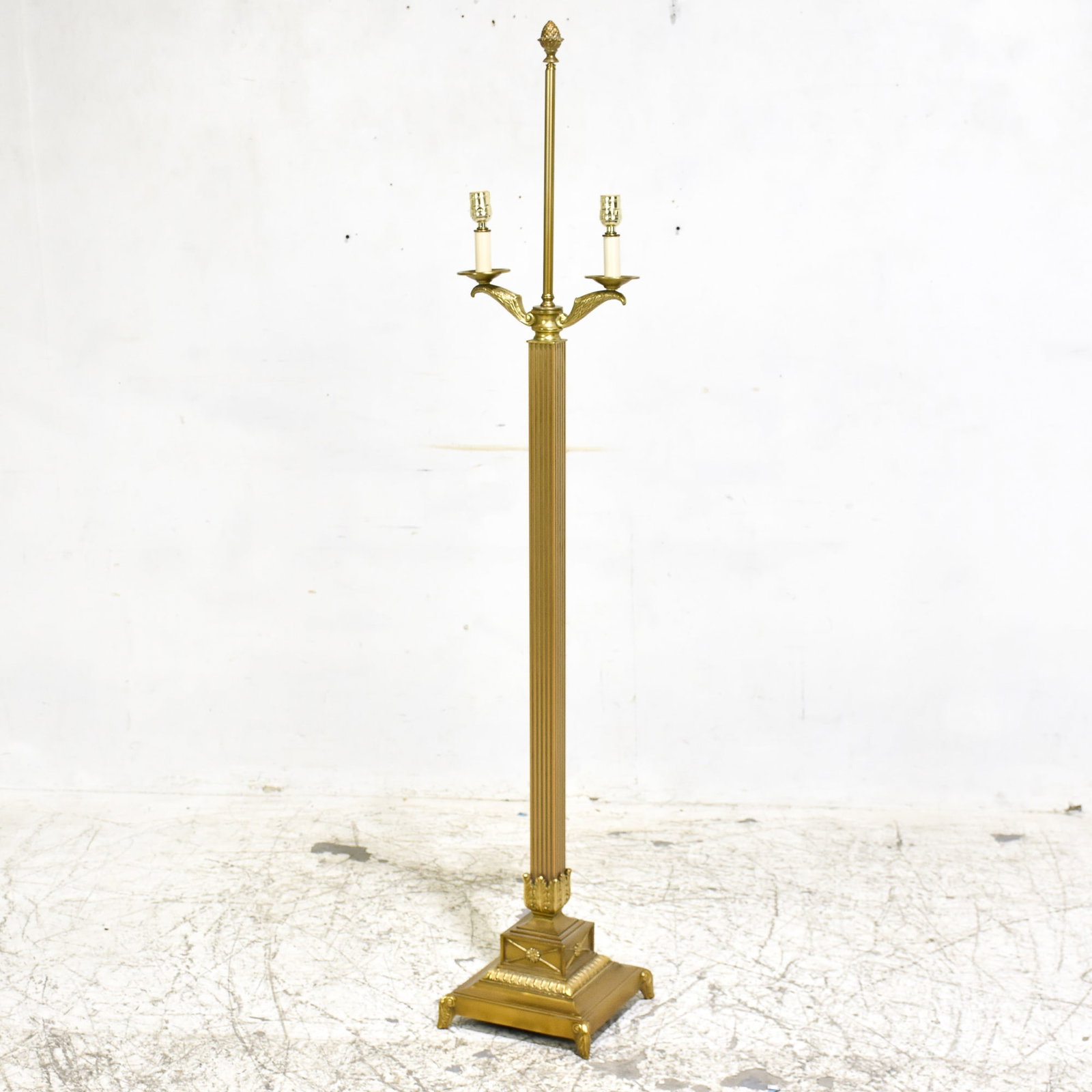 Brass Floor Lamp: * (64" h) Untested