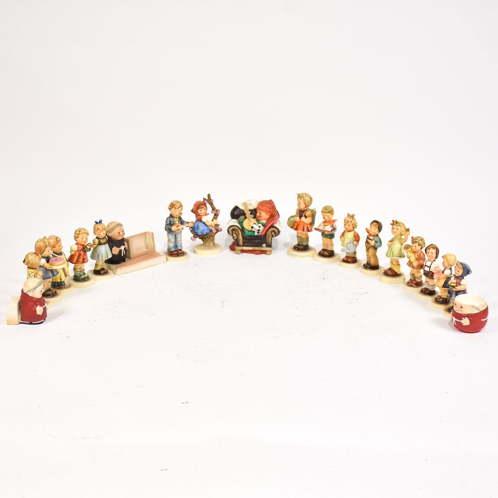 Group of Hummels: 20 pieces* (Largest 3 1/2" h) Good