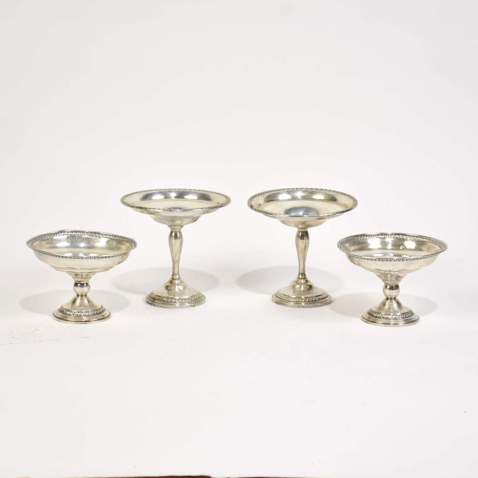 2 Pairs of Sterling Silver Weighted Tazzas (1 of 9)
