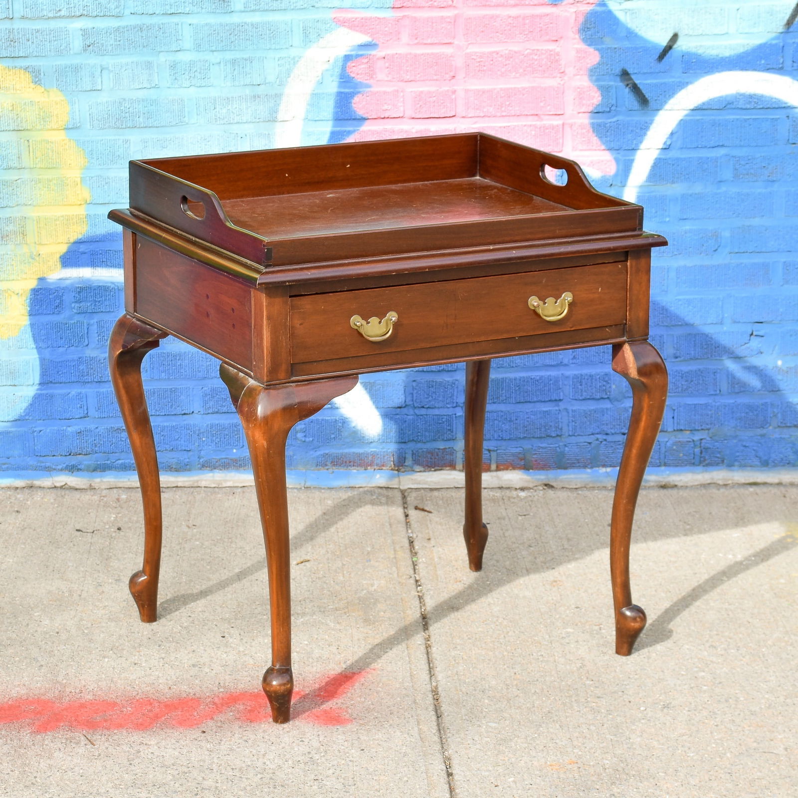 George II Style Walnut Tea Table (1 of 8)