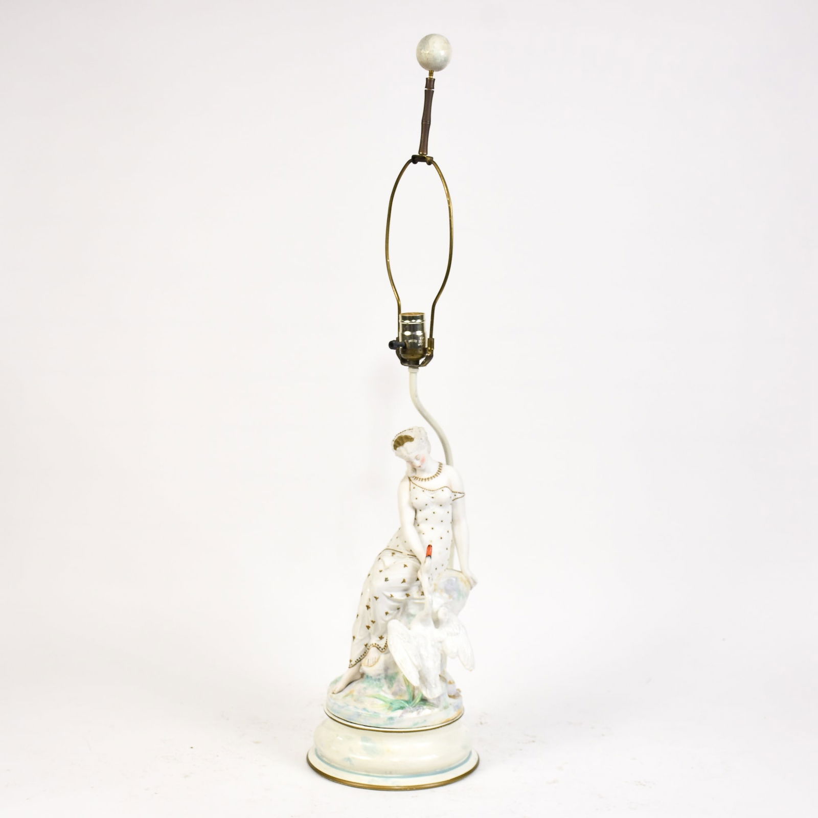 Bisque & Composition Figural Table Lamp (1 of 6)