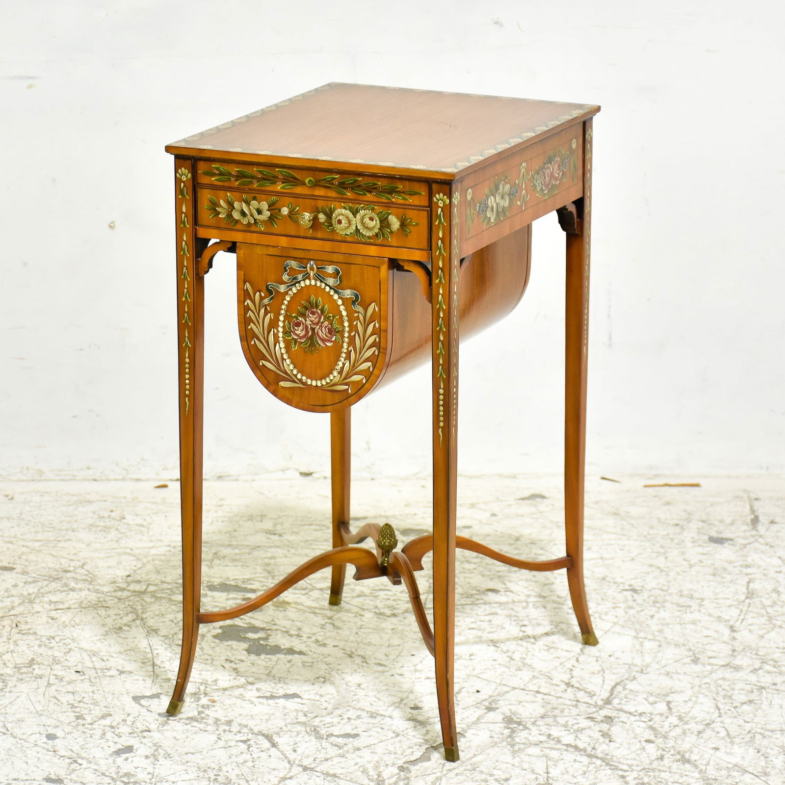 George III Style Satinwood Sewing Table (1 of 10)