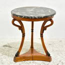 Fruitwood Swan Carved Marble Top Table