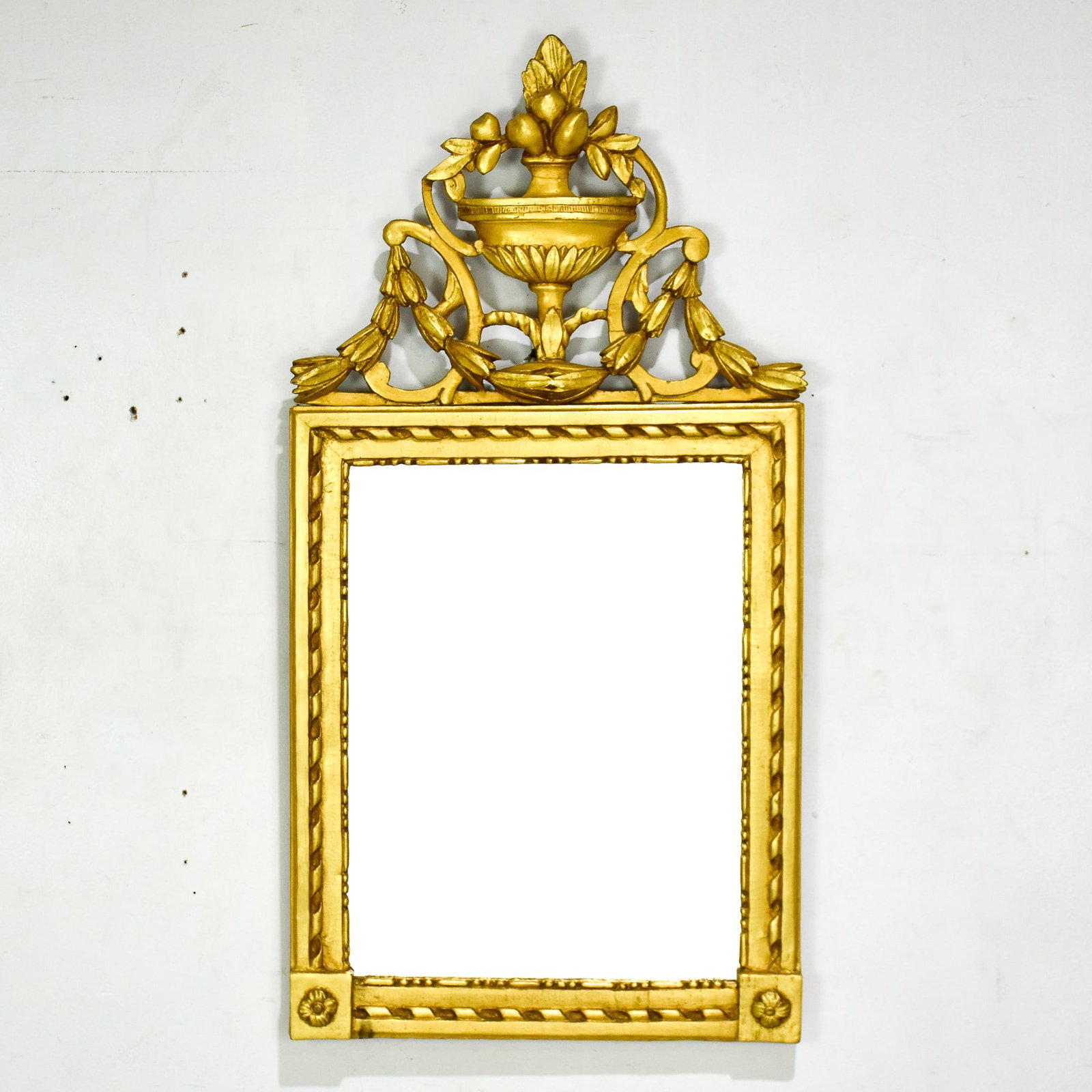 Empire Style Gilt Frame Mirror: * (35" h x 18' w) Good