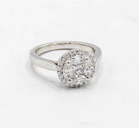 18 KT White Gold & Diamond Ring