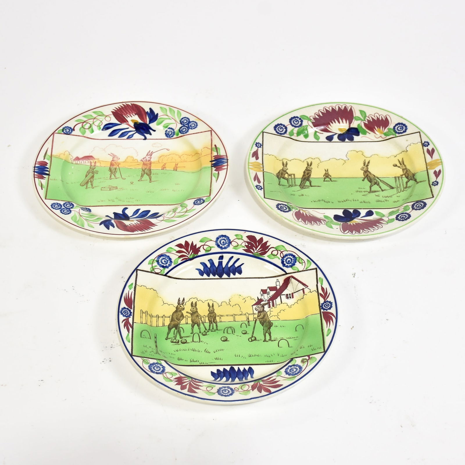 Set of 3 Stick Spatter Rabbit Plates (1 of 5)