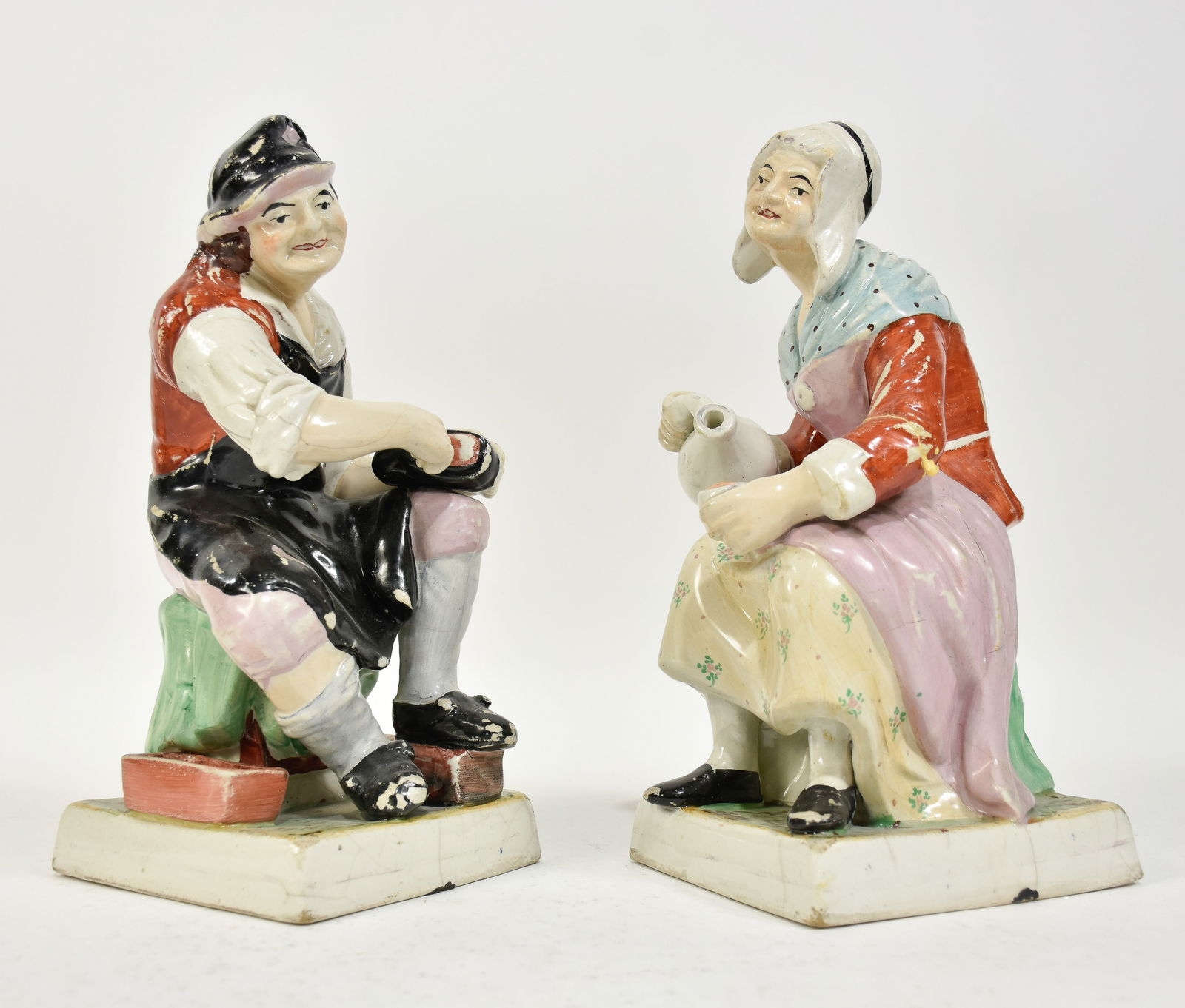 Pair of Glazed Ceramic Figures (1 of 7)