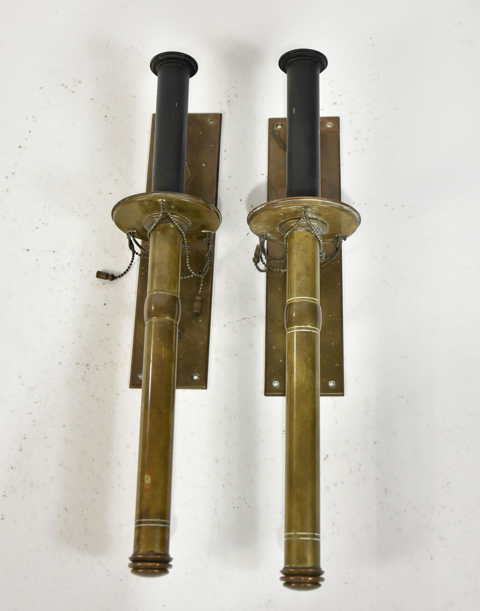 Pair of Brass Wall Mounted Candleholders (1 of 5)