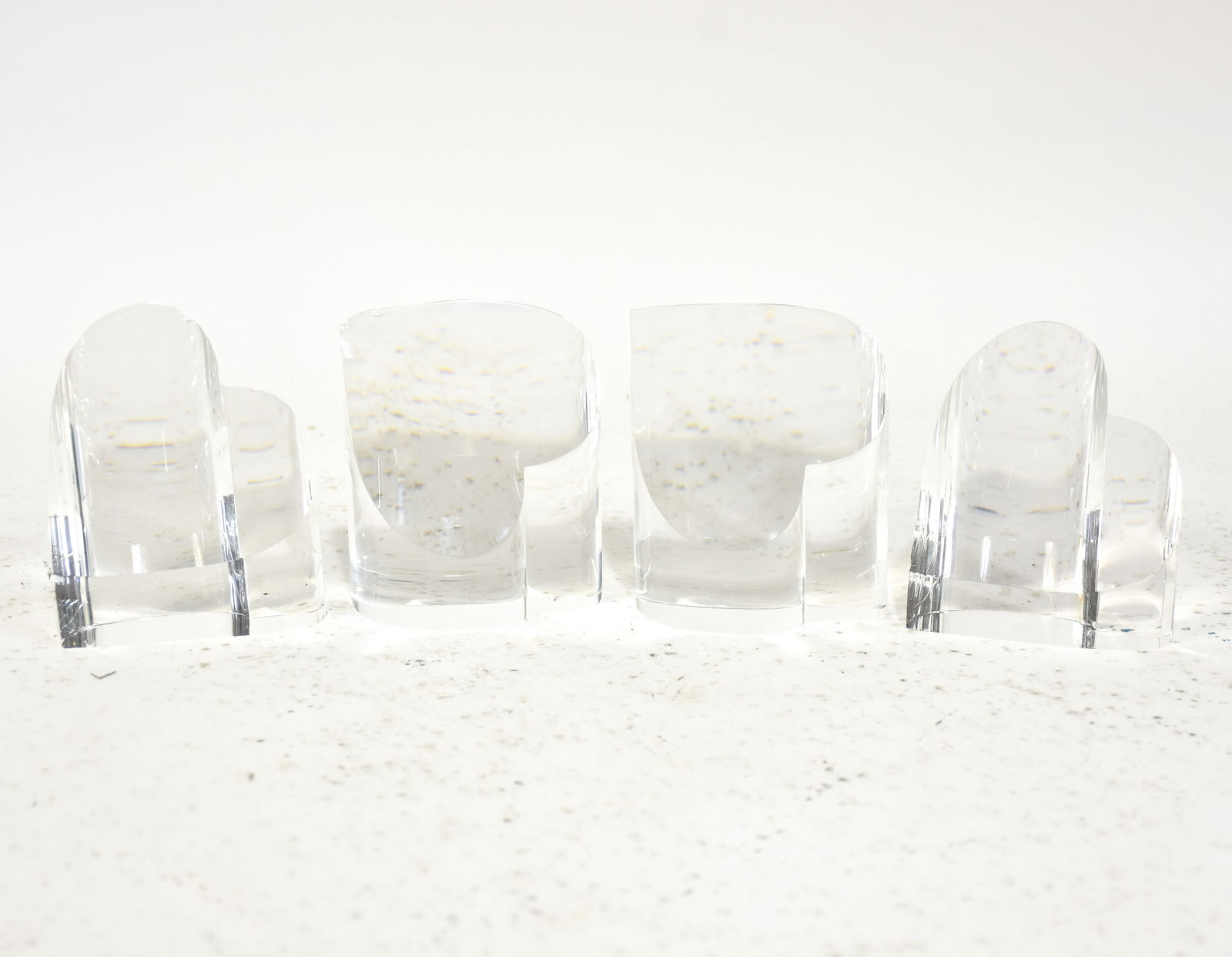 Set of 4 Heart-Form Steuben Paperweights (1 of 11)