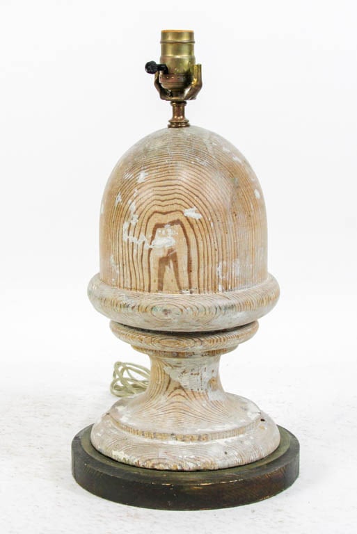 Turned Pine Table Lamp (1 of 4)