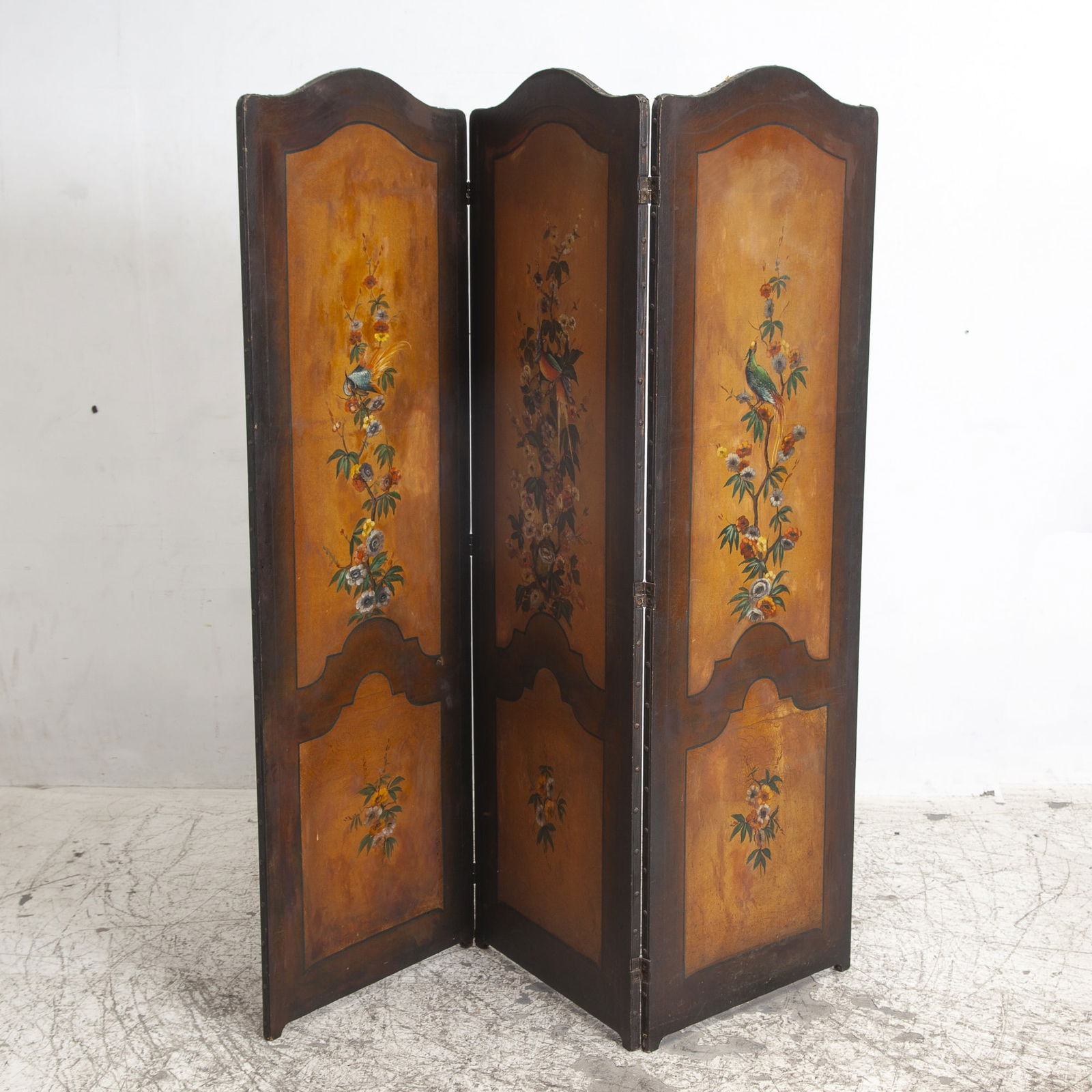 Victorian Style Painted 3-Panel Screen (1 of 6)