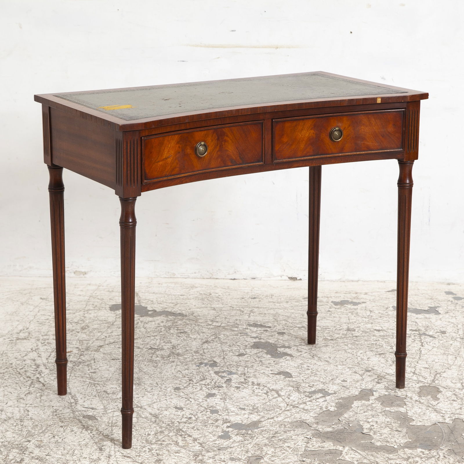 Regency Style Concave Two-Drawer Writing Table (1 of 8)