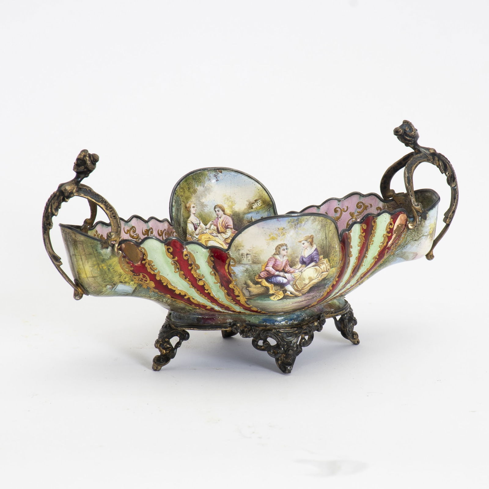 Viennese Enamel & Silverplate Dish (1 of 10)