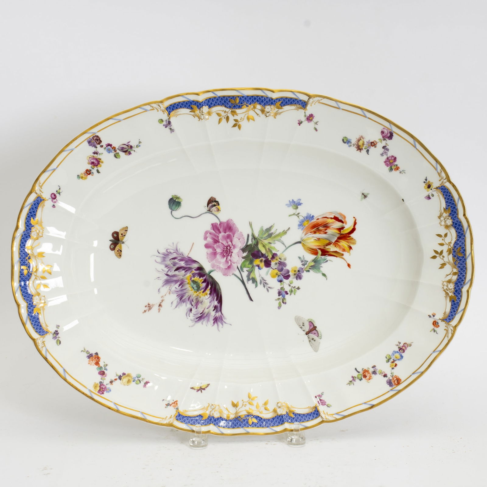 KPM Porcelain Tray: * (2" h x 20" w x 15" d) Good