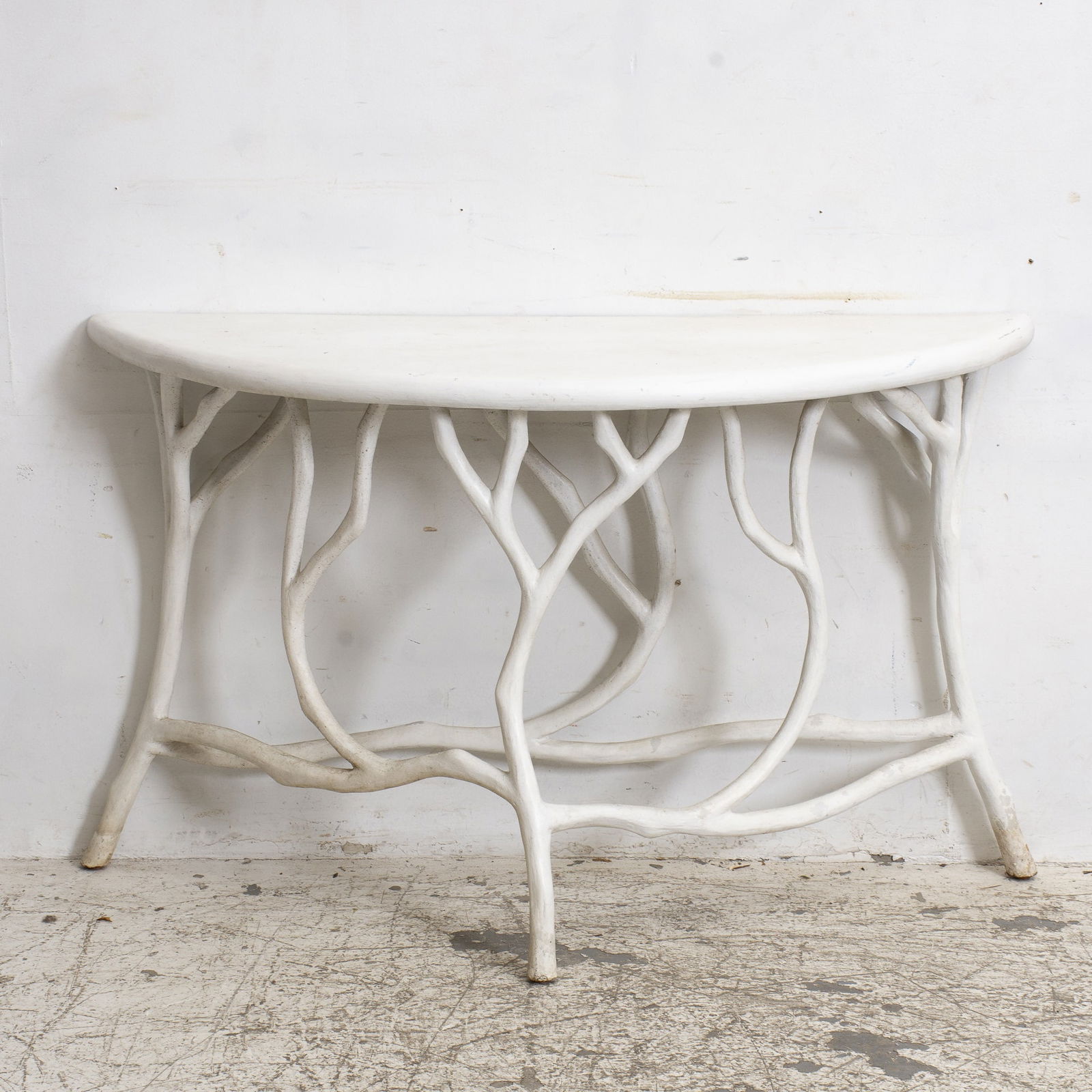 Mid-Century Modern White Painted Console (1 of 5)