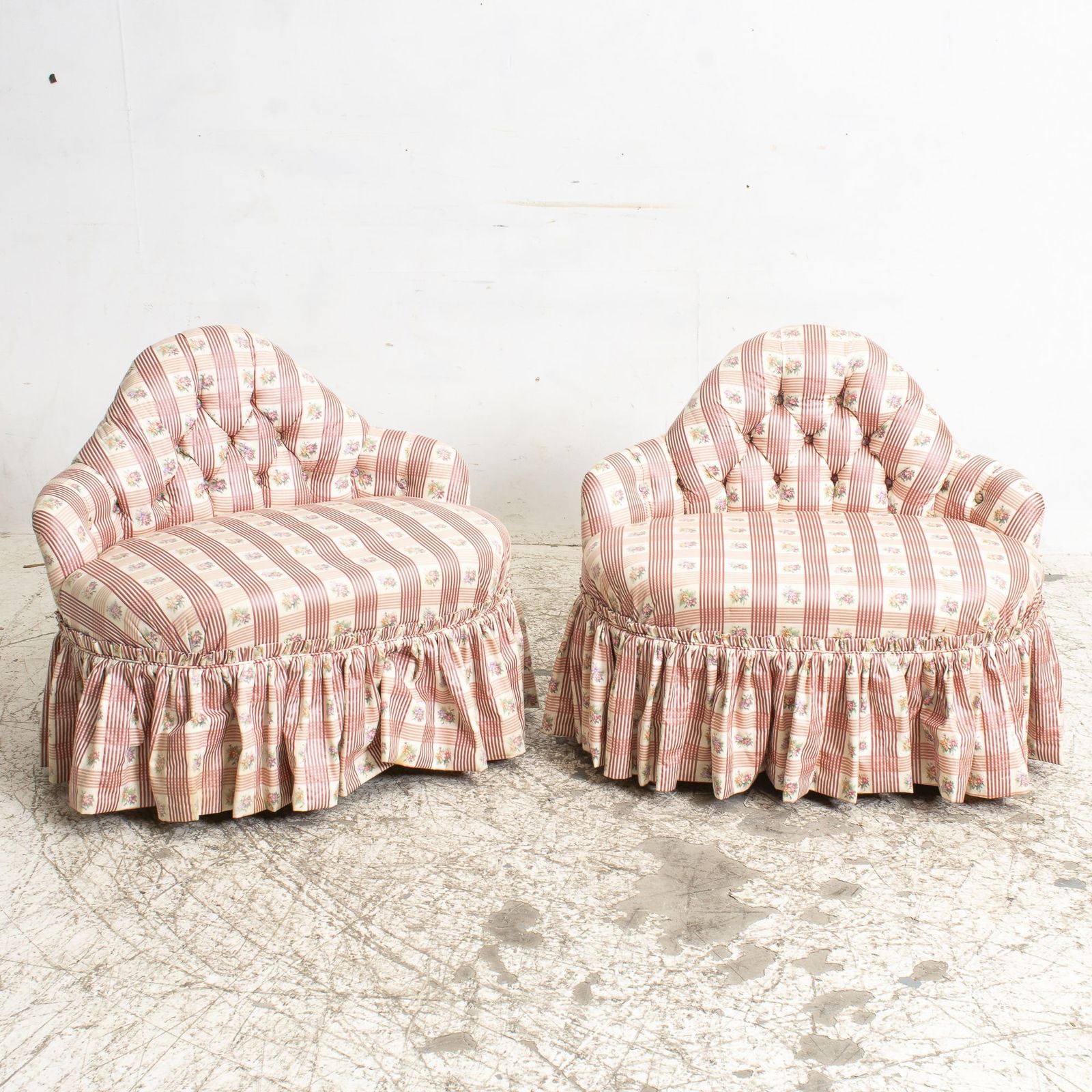 Pair of Upholstered Slipper Chairs (1 of 5)