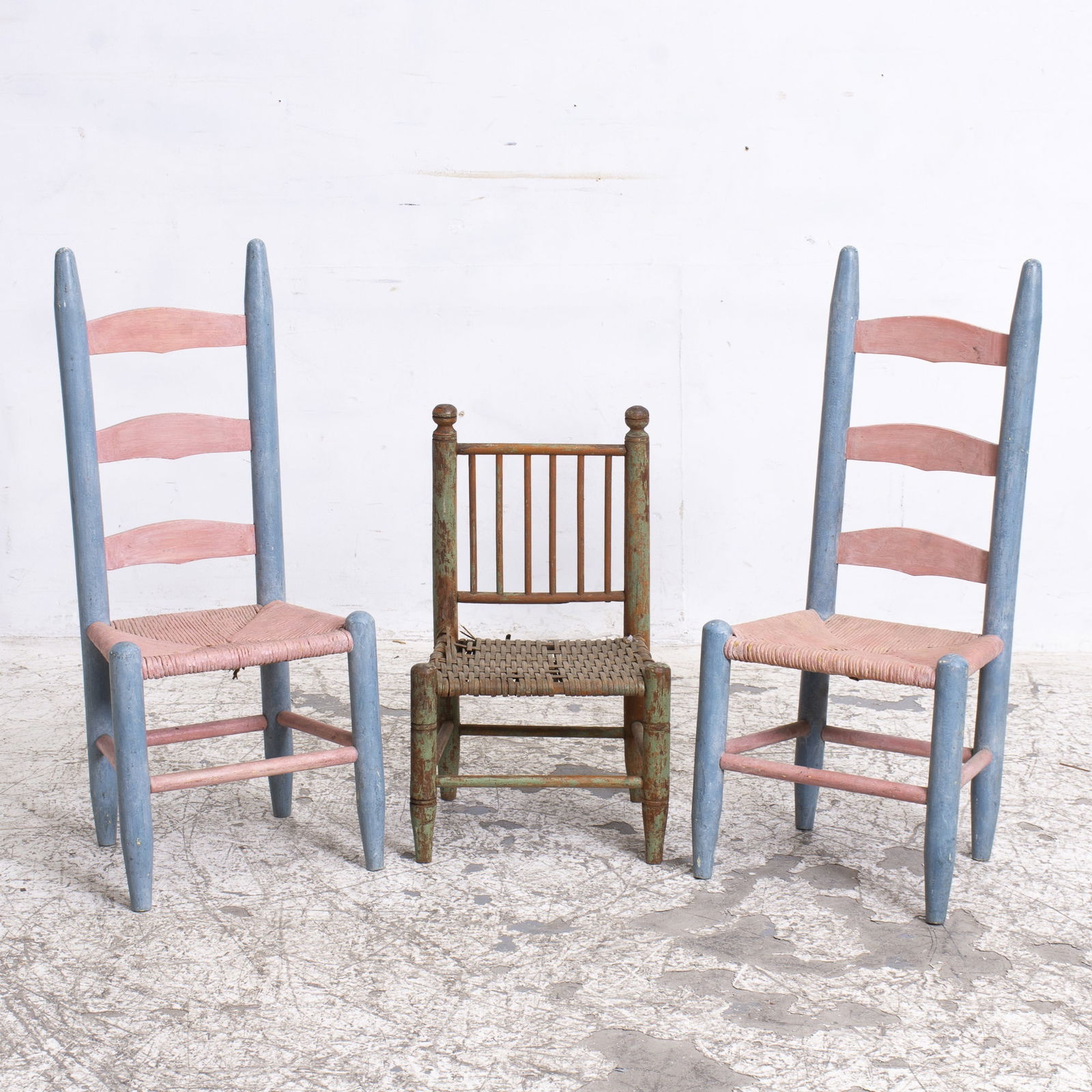 Pair of Painted Children Chairs (1 of 4)