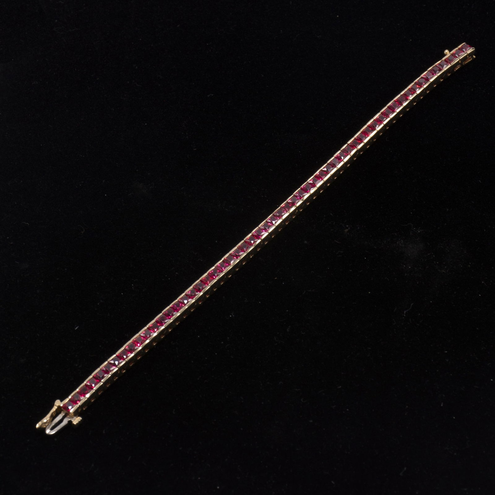 14KT Gold & Pink Stone Bracelet (1 of 5)