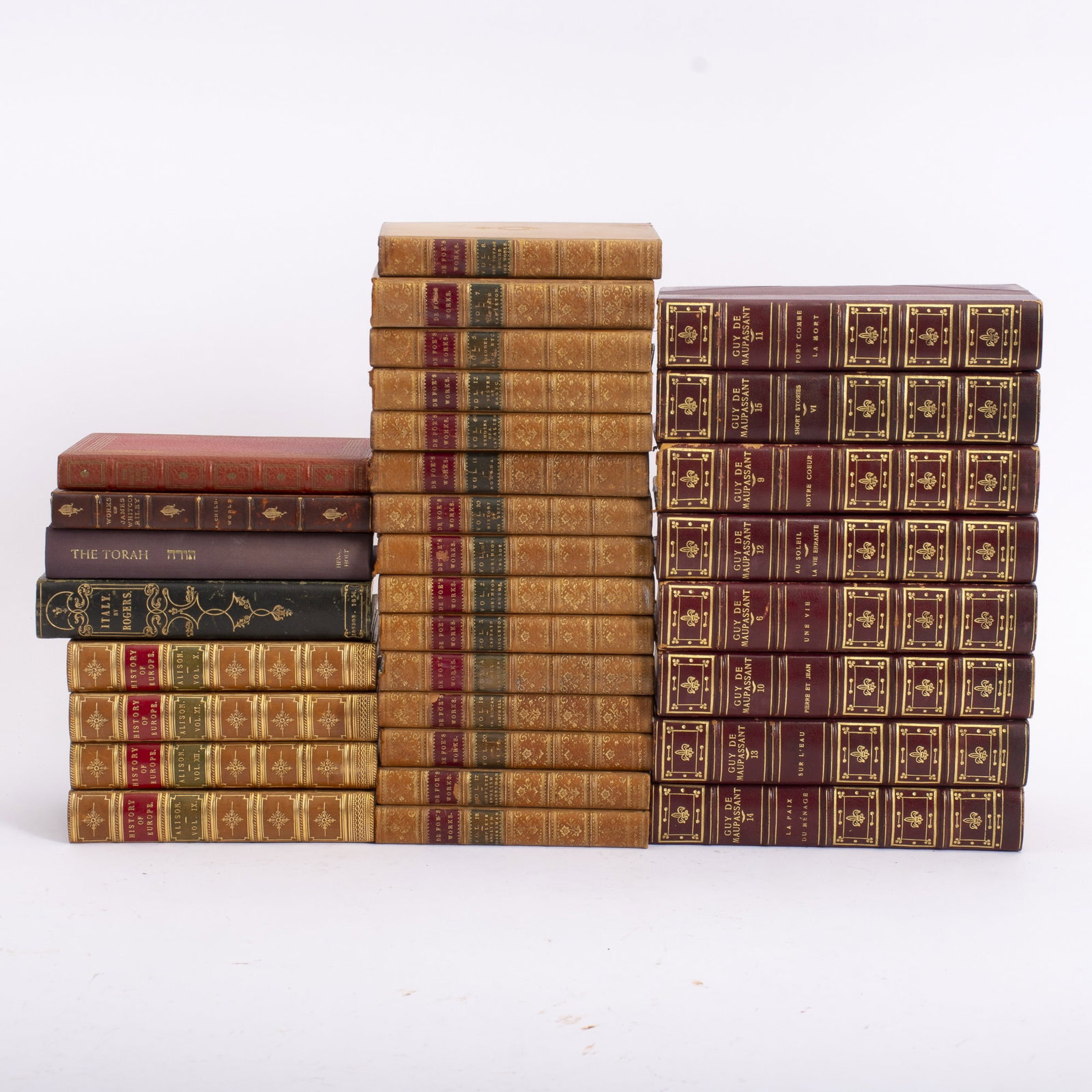 Group of Assorted Leather Bound Books (1 of 5)