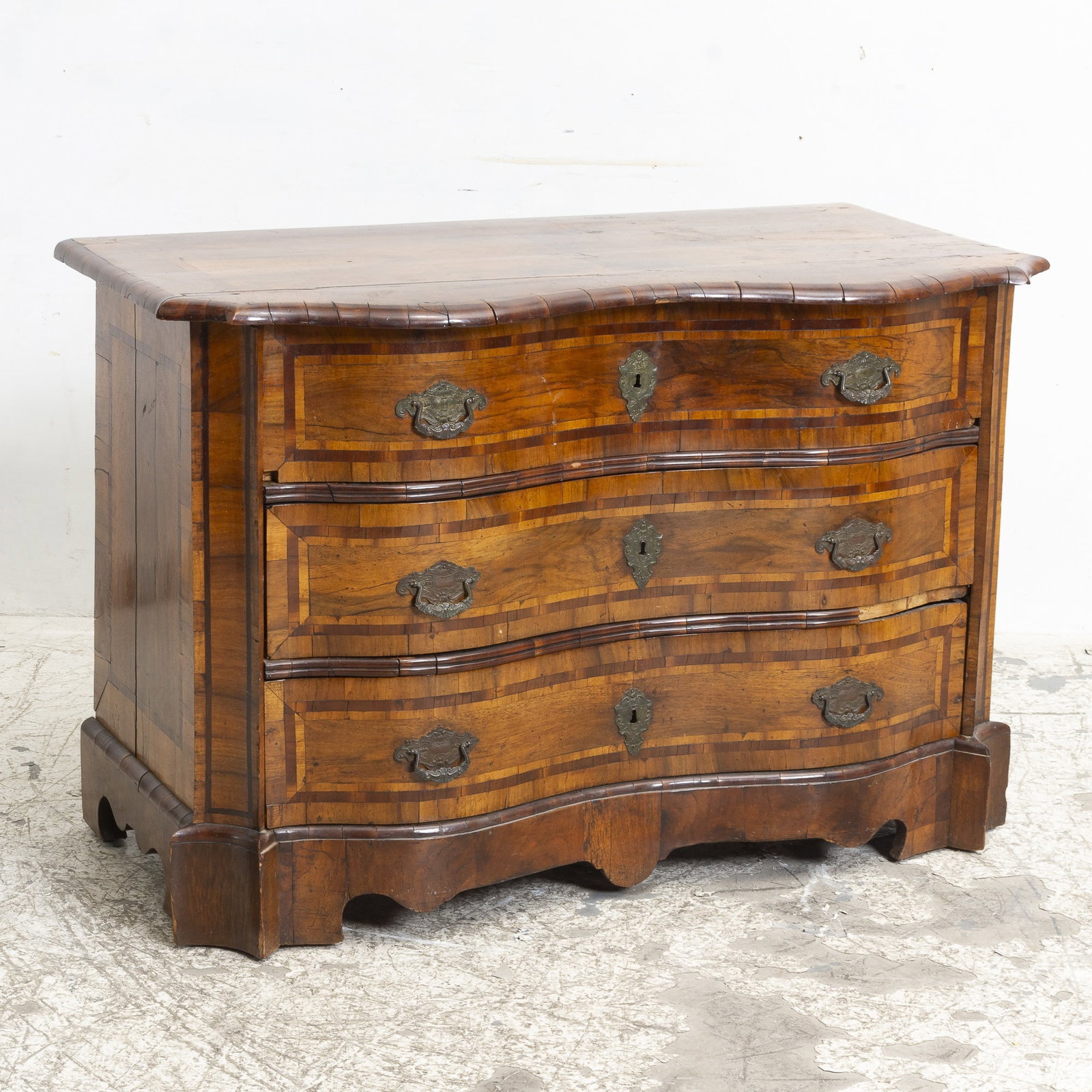 Continental Inlaid Walnut Chest of Drawers (1 of 5)