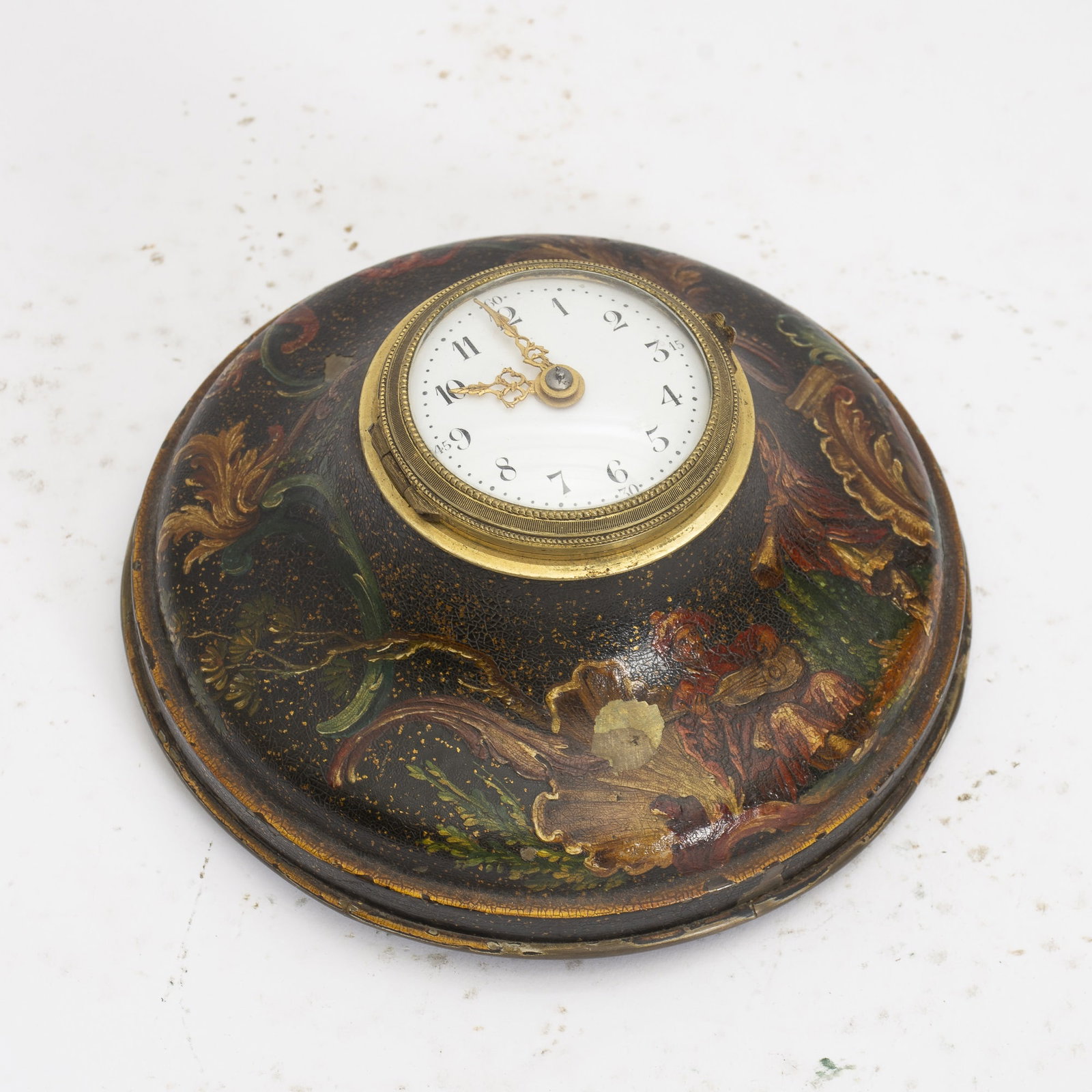 Paint Decorated Tole Clock (1 of 5)