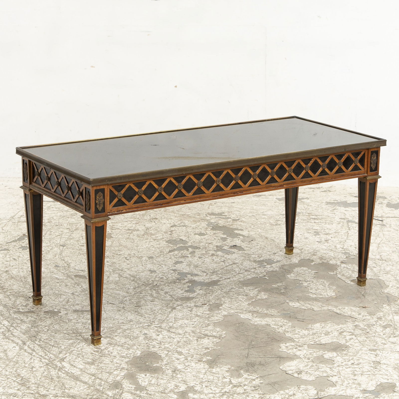 Empire Style Painted Wood and Glass Low Table (1 of 5)