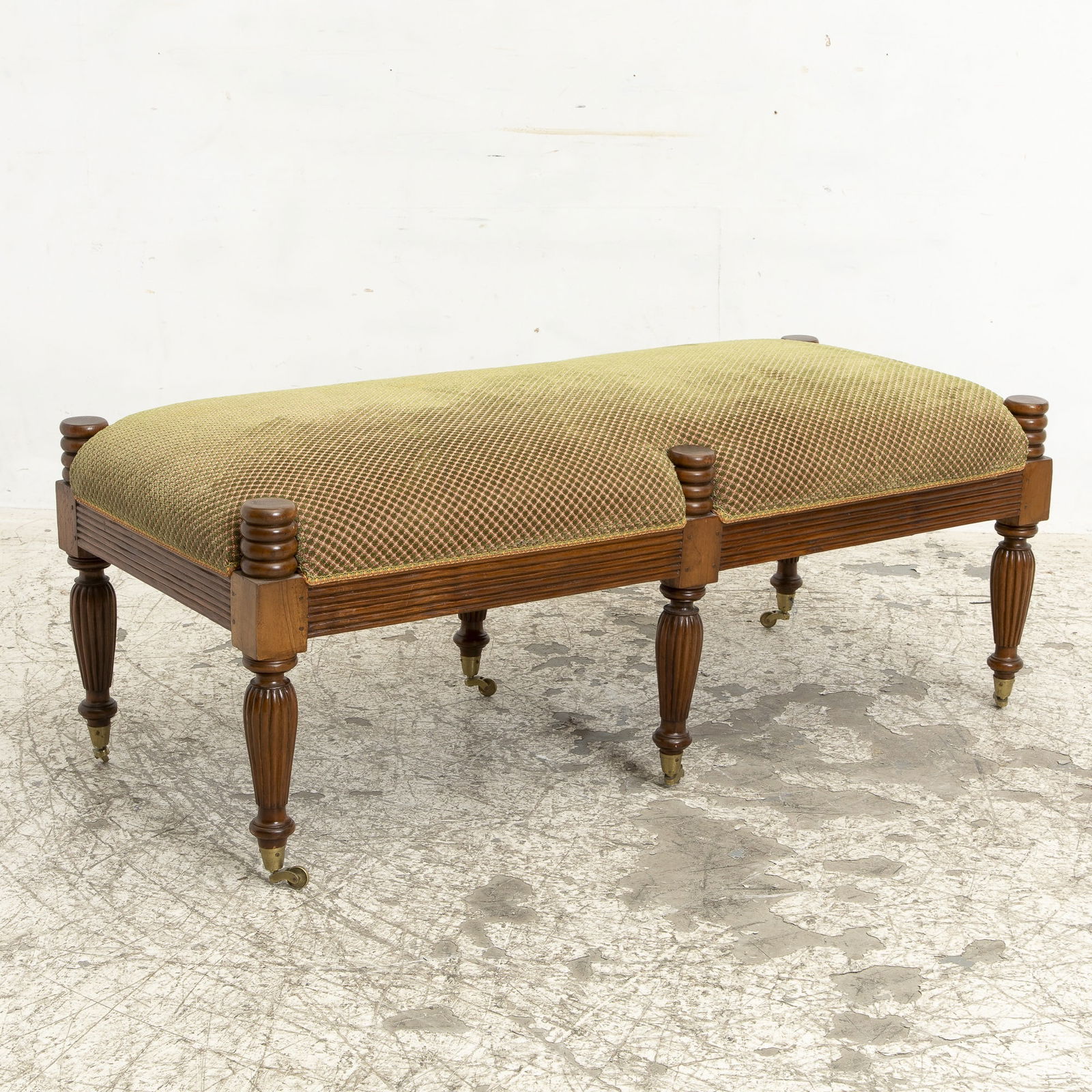 Gillows Style Upholstered Wood Bench (1 of 3)