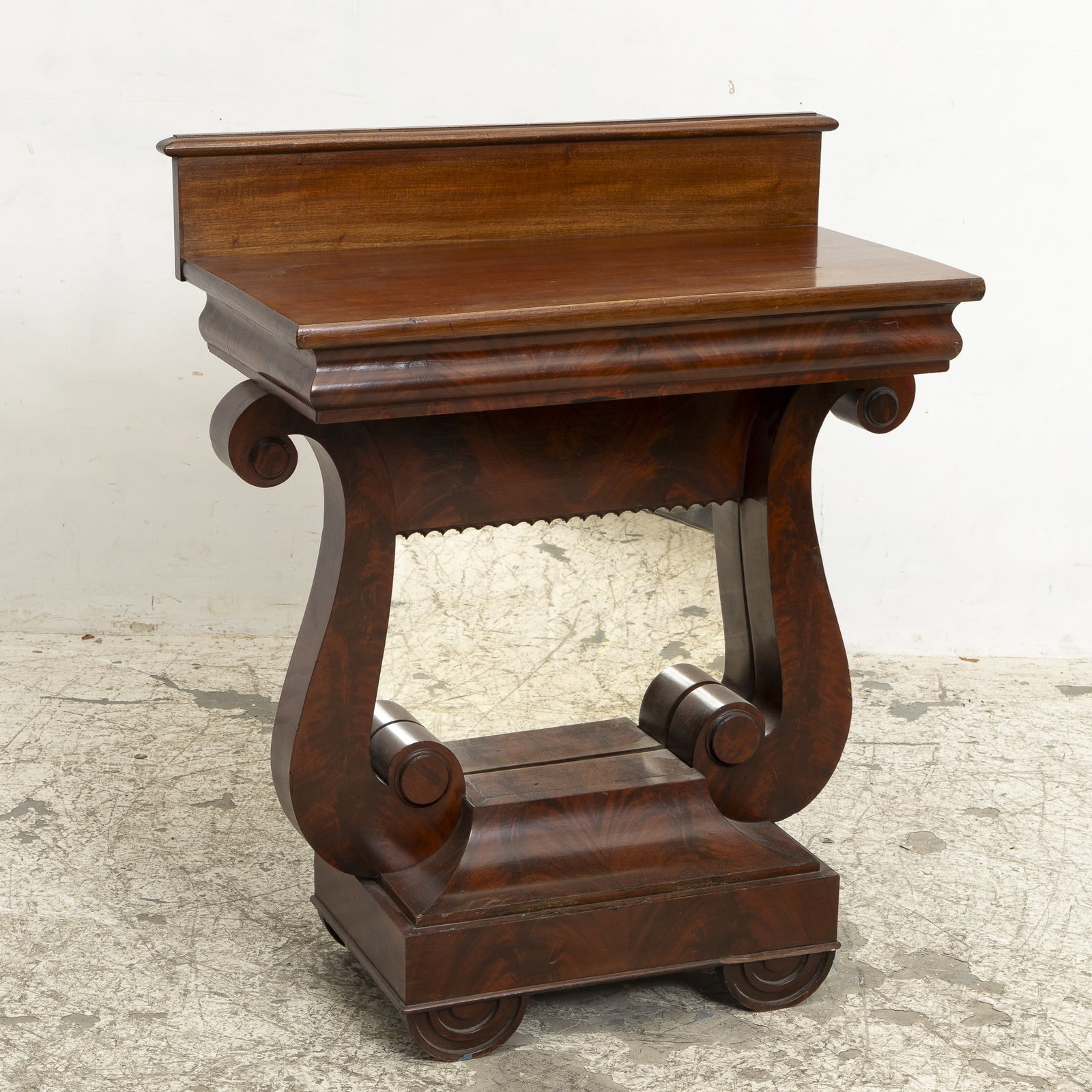 Victorian Mahogany Lyre-Form Console (1 of 2)