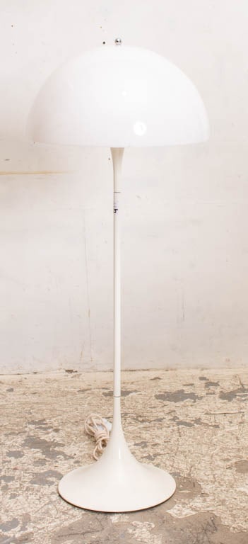 Verner Panton White Painted Metal and Acrylic Panthella Floor Lamp (1 of 5)
