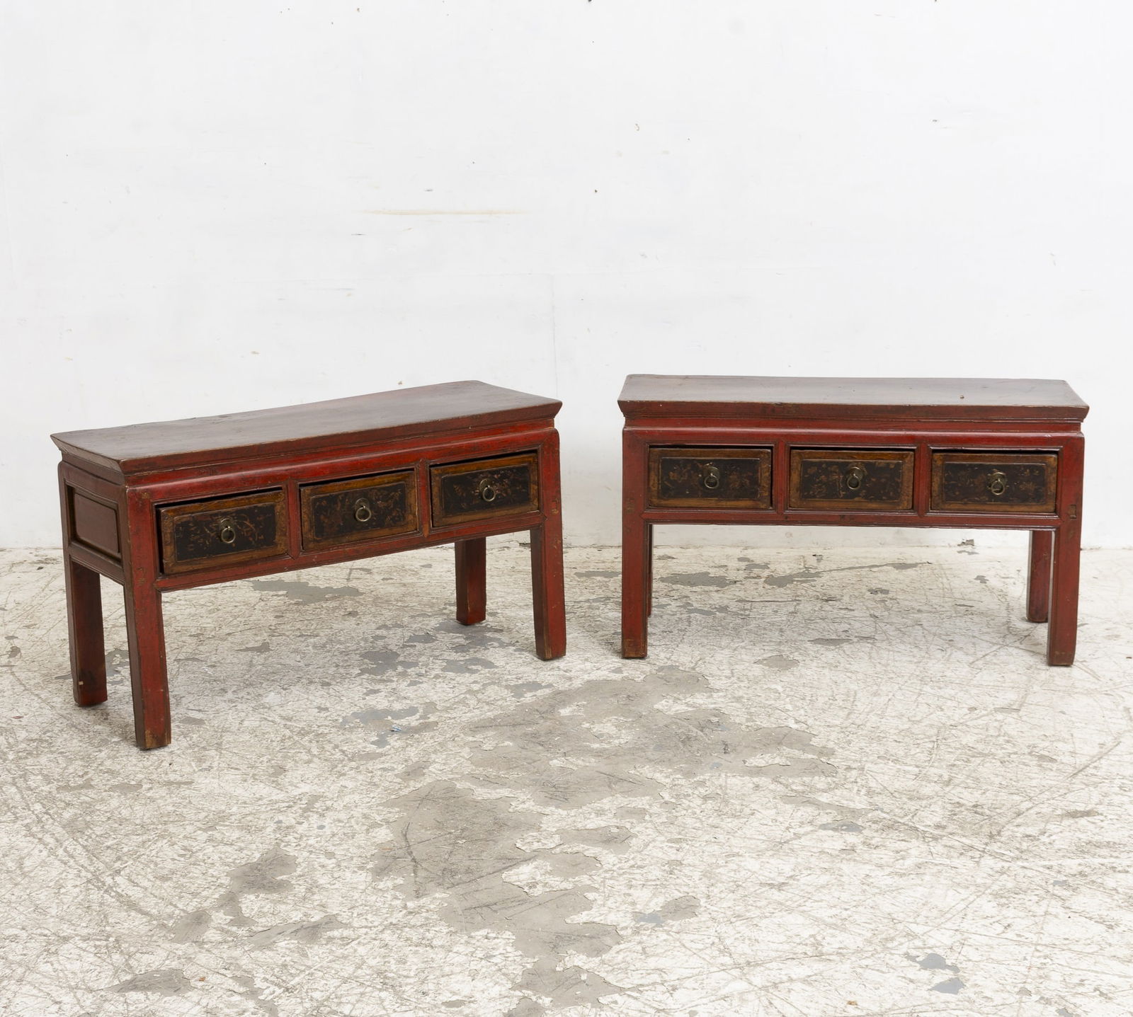Pair of Asian Style Painted Low Tables (1 of 5)