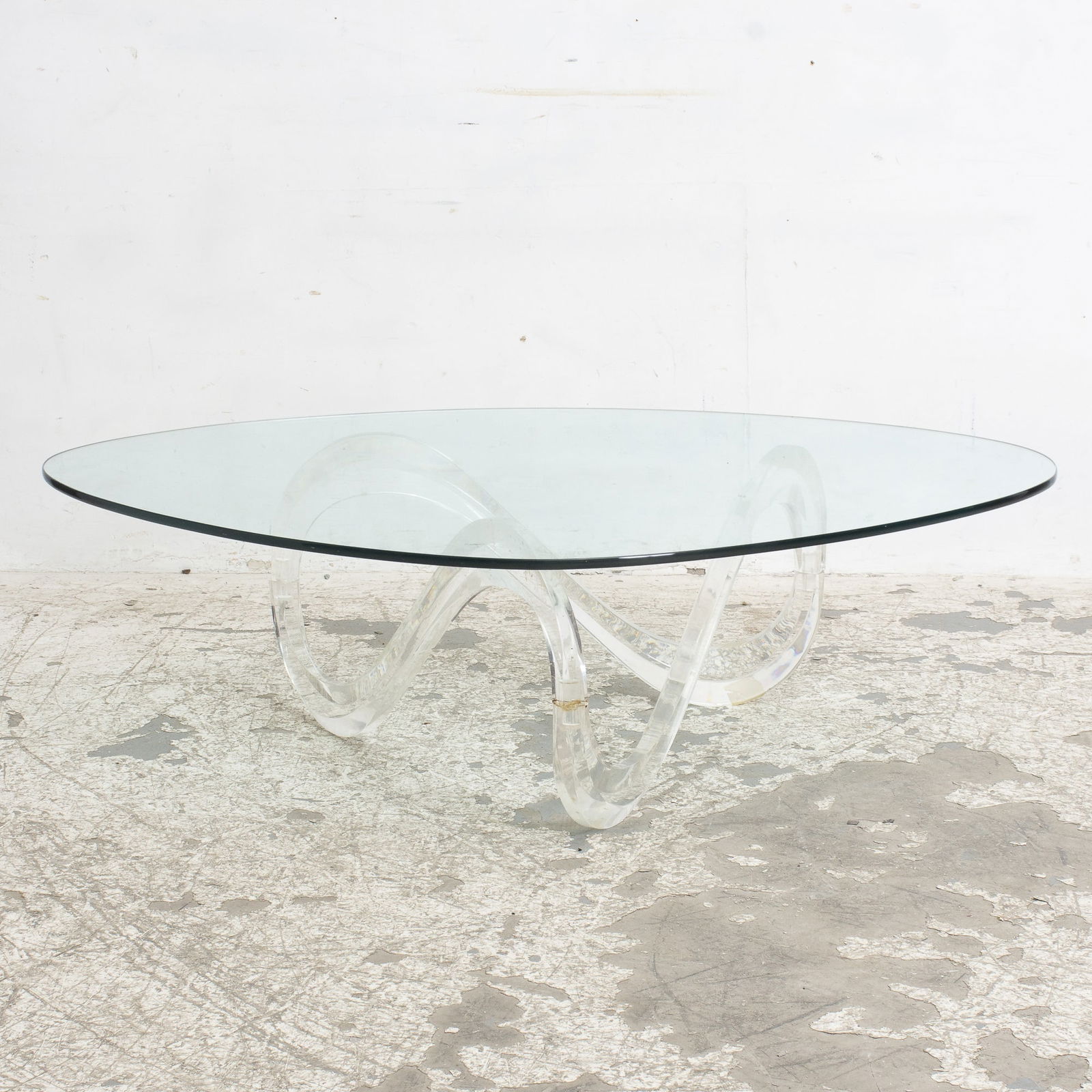 Shlomi Haziza Style Glass and Acrylic Low Table (1 of 4)