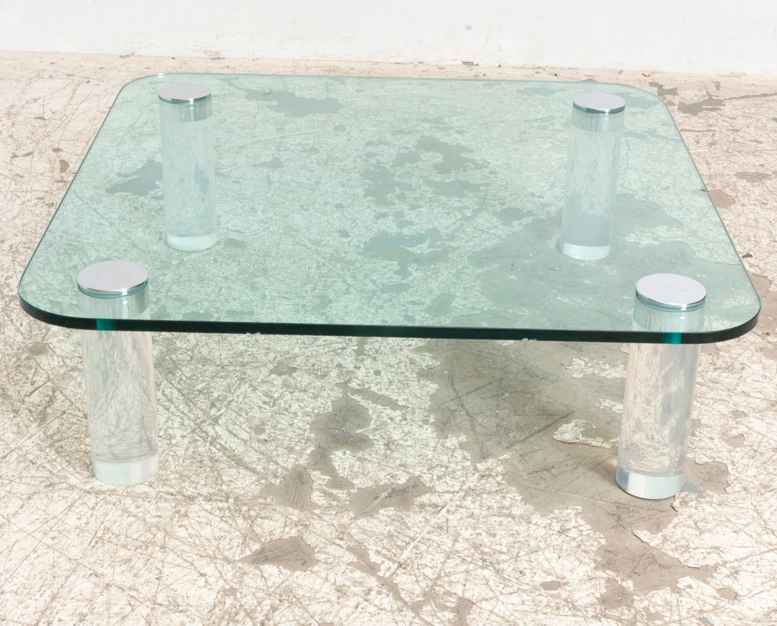 Karl Springer Style Glass and Acrylic Coffee Table (1 of 6)