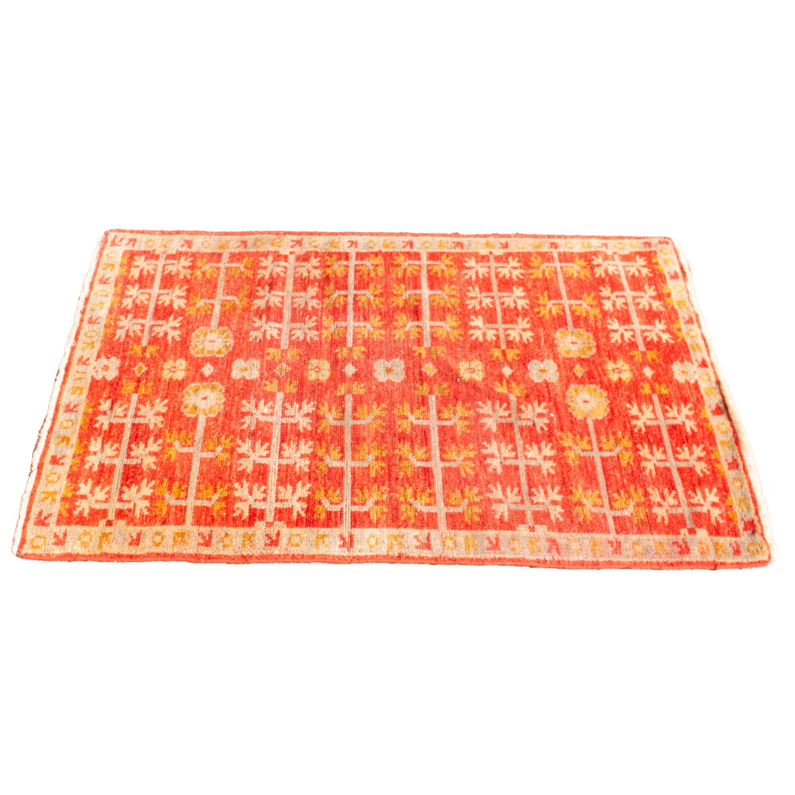 Machine Made Throw Rug: Daisies * (58" x 37") Needs cleaning