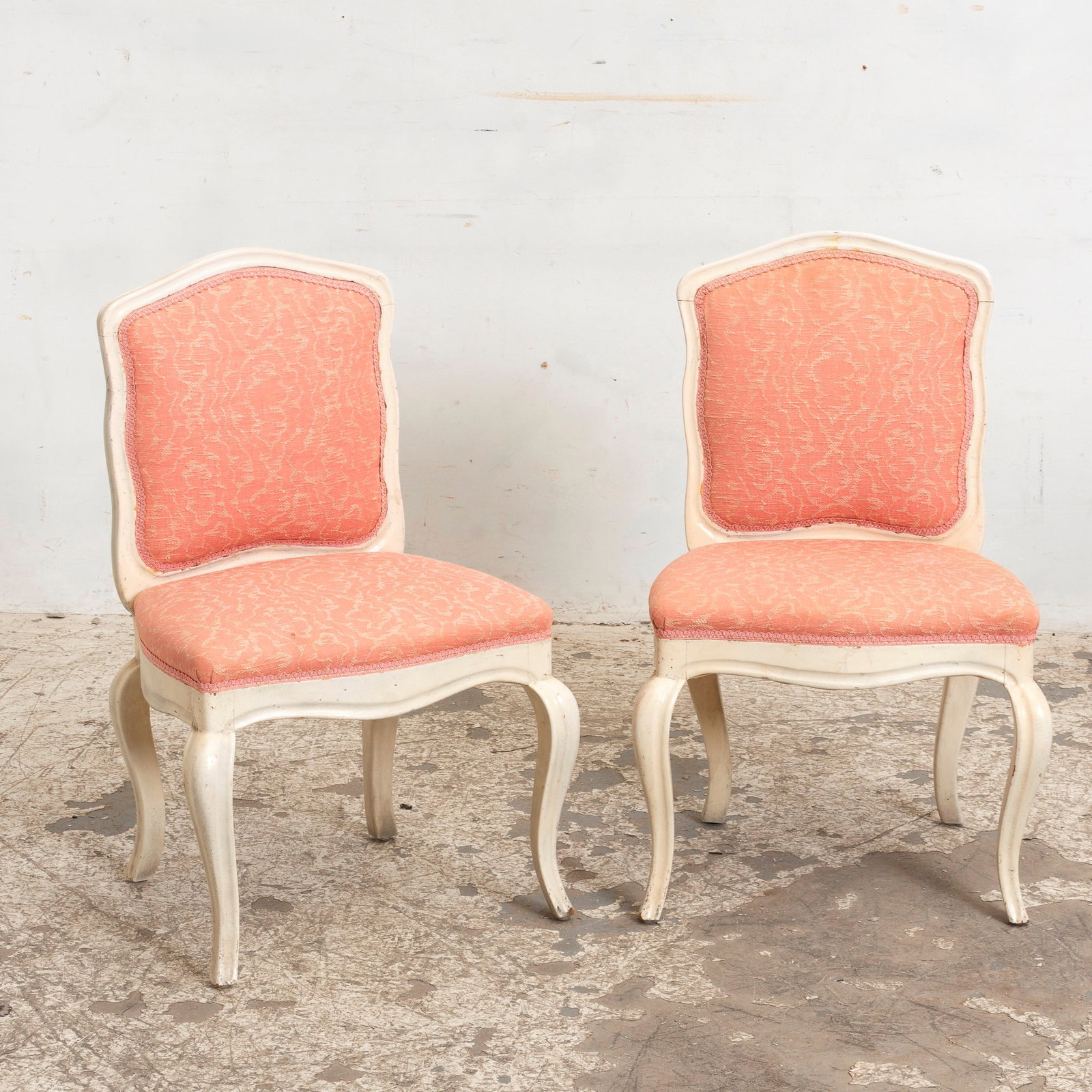 Pair of Painted Children's Armchairs: * (28 1/2" h x 18" w x 16" d Seat to floor 14 1/2" h) scratches