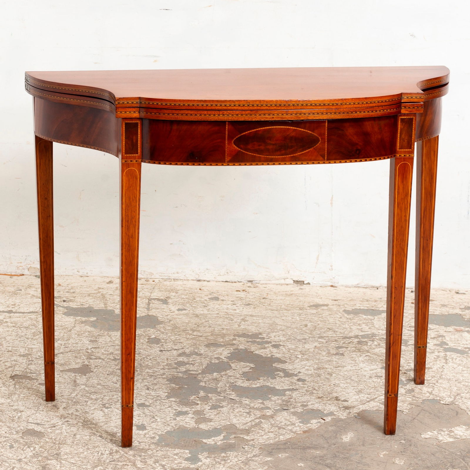 Federal Inlaid Mahogany Fold-Over Card Table (1 of 5)
