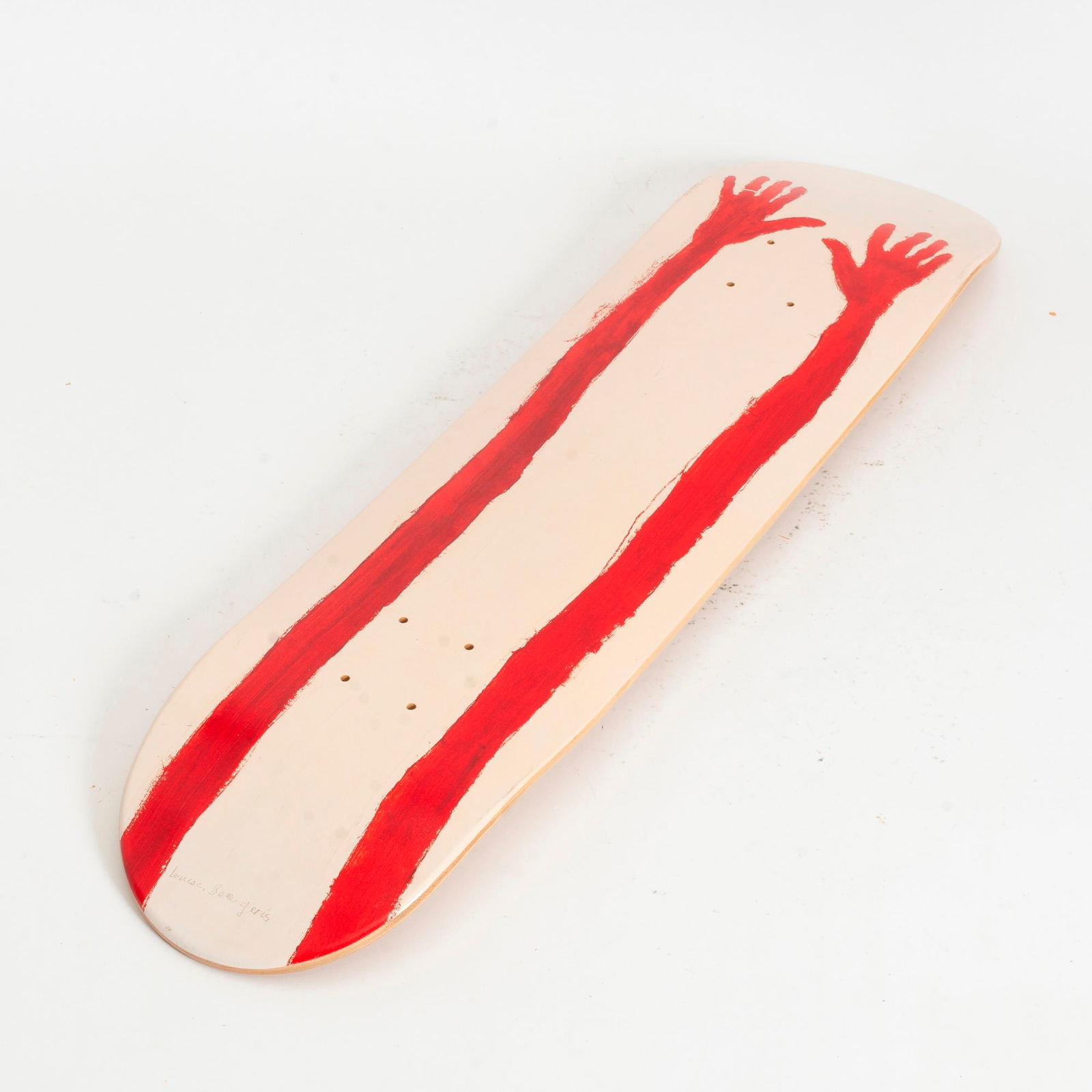 Louise Bourgeois: Extreme Tension Skateboard deck Numbered 48/100 on the reverse 31" h x 8" w