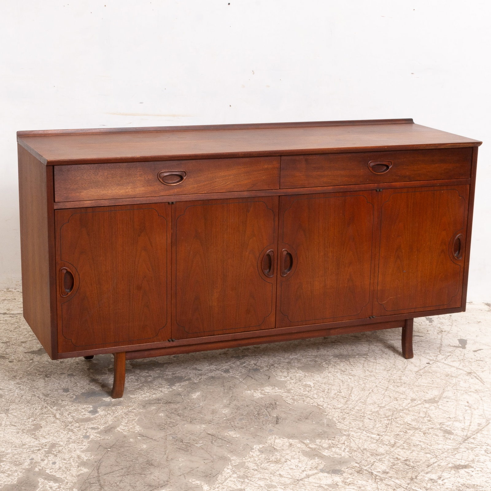 Mid-Century Modern Danish Teak Sideboard: Mid 20th century 31 1/2" h x 60" w x 19" d