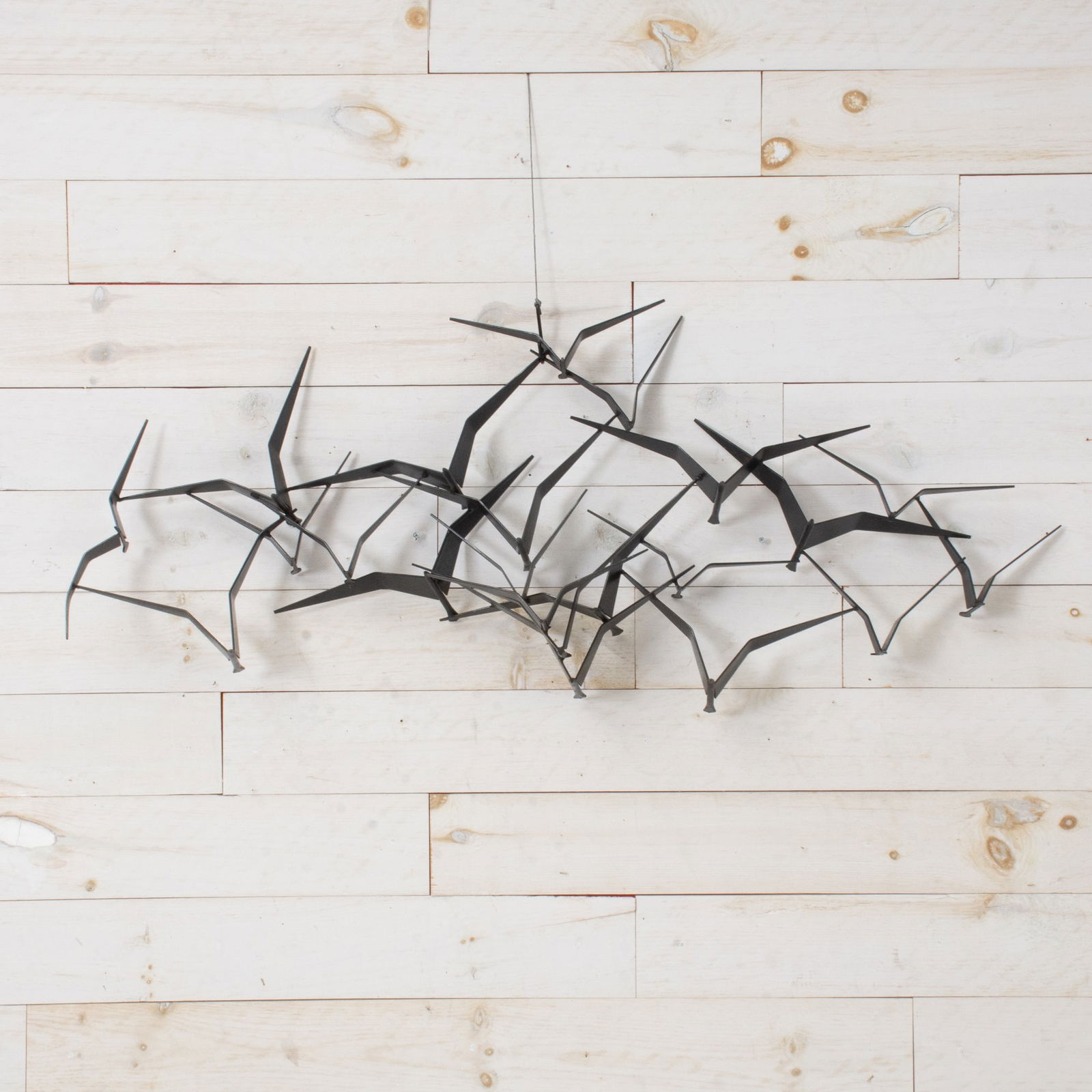 Mid Century Modern Sheet Metal Bird Group Wall Decoration (1 of 4)