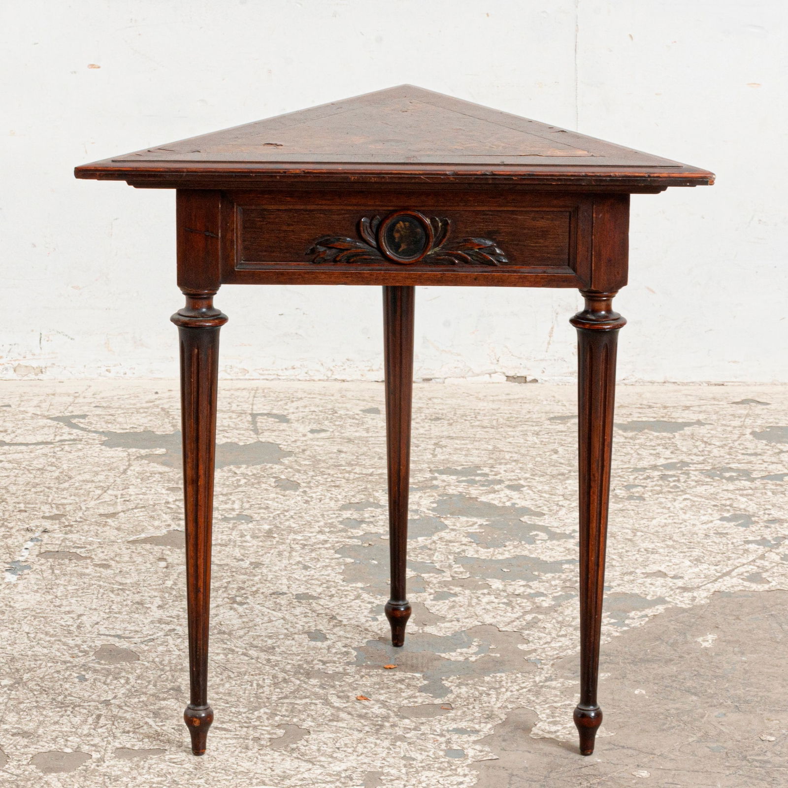 Continental Neoclassical Style Inlaid Walnut Occasional Table (1 of 5)
