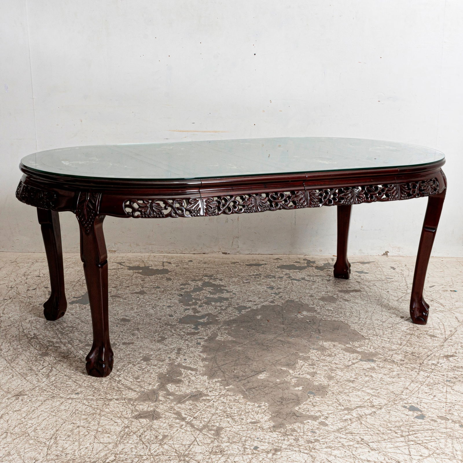 Asian Style Wood Mother of Pearl Inlaid Dining Table (1 of 15)