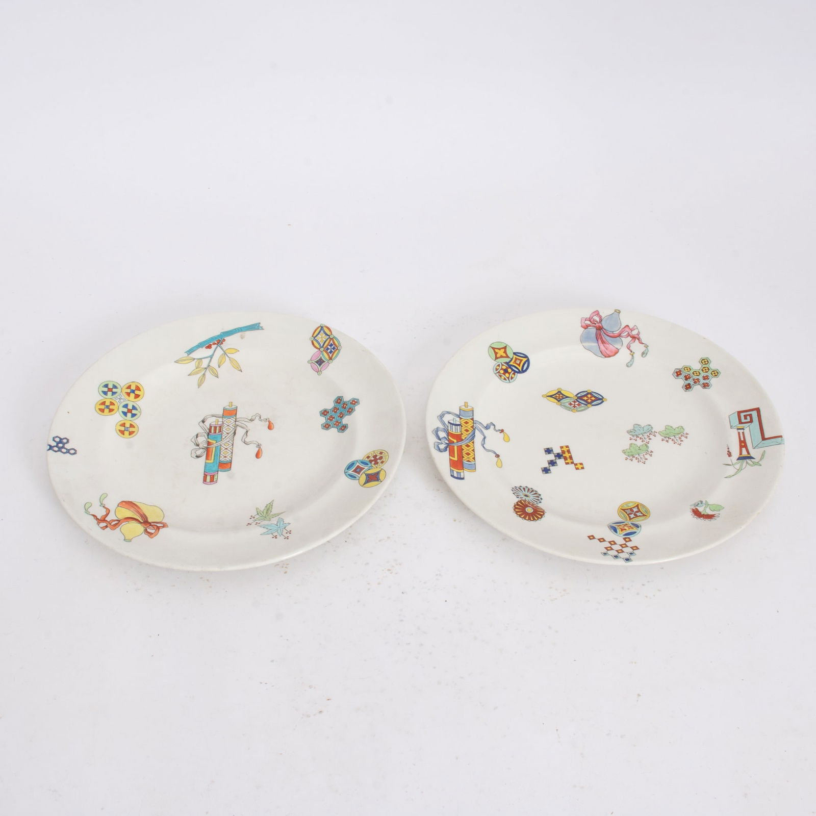 Pair of Royal Worcester Porcelain Plates (1 of 5)