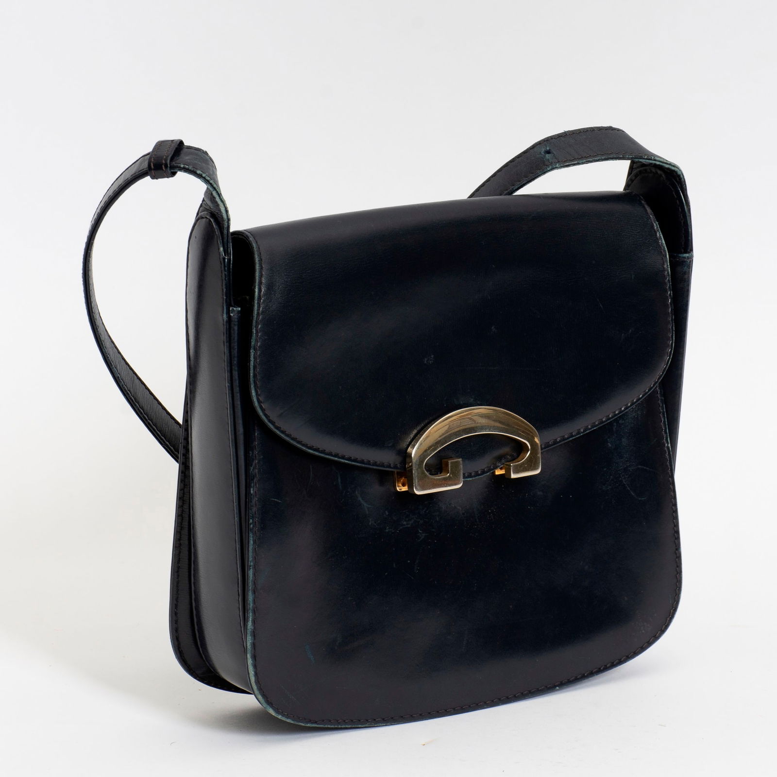 Gucci Navy Leather Shoulder Bag (1 of 9)